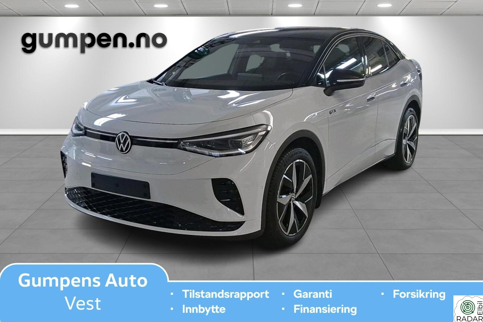 VOLKSWAGEN ID.5 GTX 220 KW GTX 4MOTION 77KWH / 313HK / RESTERENDE NYBILGARANTI