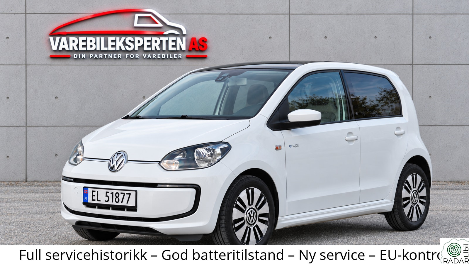 VOLKSWAGEN UP! Full servicehistorikk - God batteritilstand Ny service