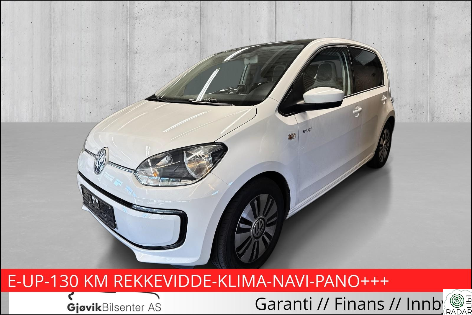 VOLKSWAGEN UP! E-UP-130 KM REKKEVIDDE-KLIMA-NAVI-PANO+++