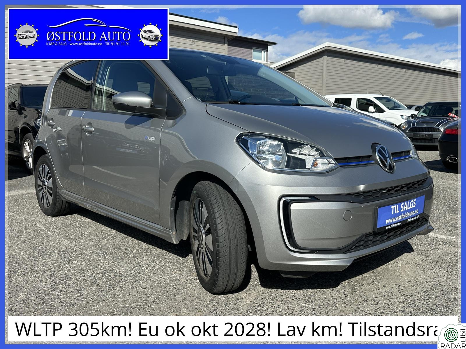 VOLKSWAGEN UP! WLTP 305km! Eu ok okt 2028! Lav km! Tilstandsrapport!