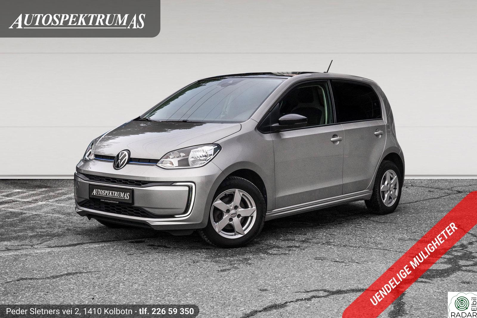 VOLKSWAGEN UP! E-UP! 83hk/256km-WLTP/High/Ryggekamera/Klima/Norsk++