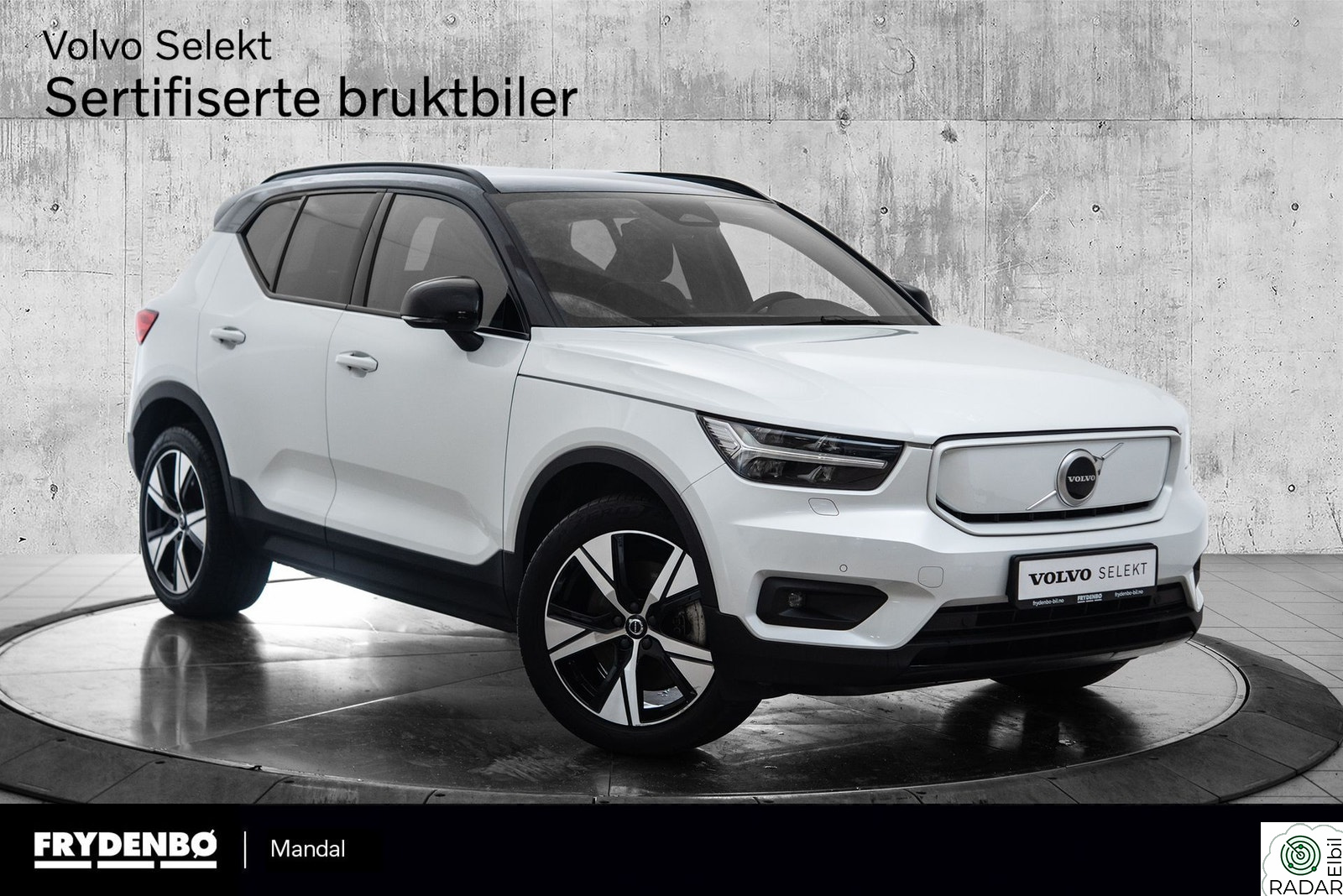 VOLVO XC40 Recharge P8 KROK|PANO|STOL.PK|LAST.PK|19"|8år*