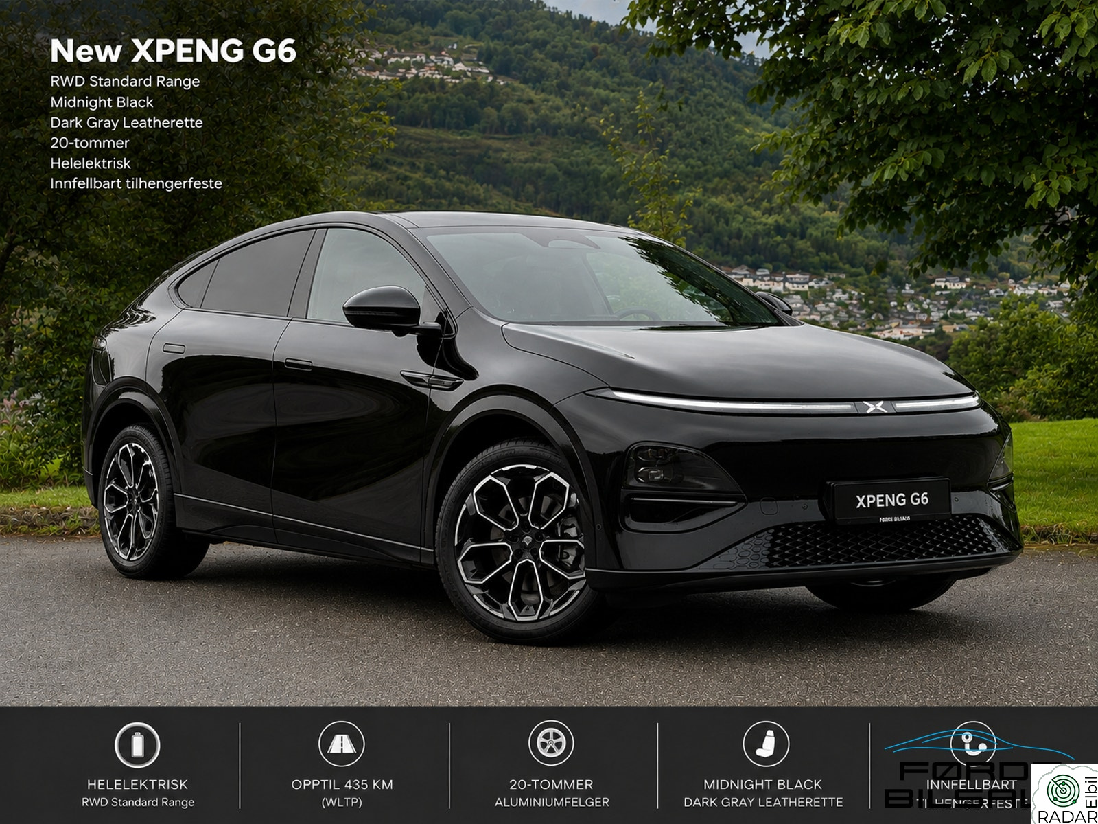 XPENG G6 RWD Std.Range/20"Sommer/El.Hengerfeste/