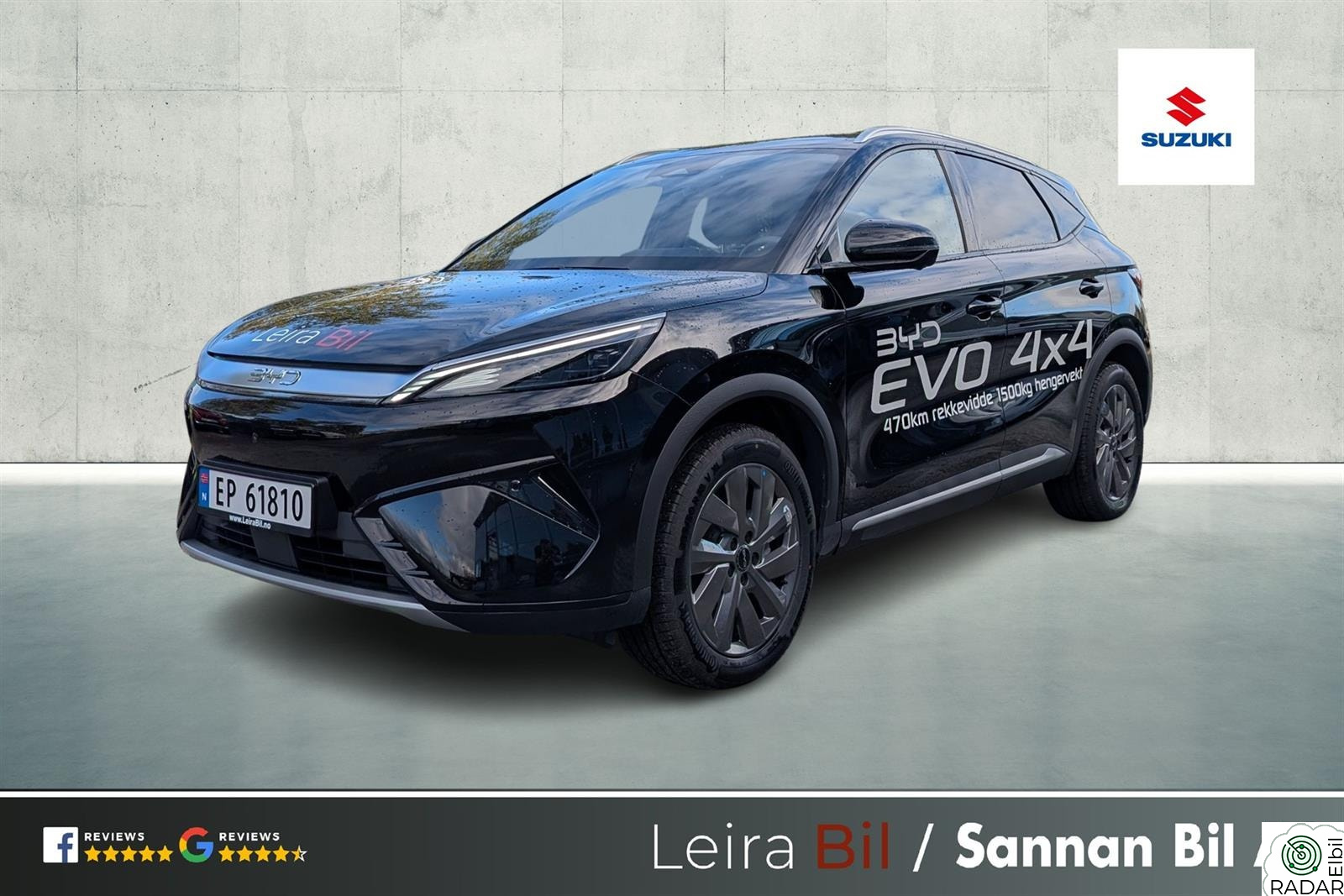 BYD ATTO 3 EVO 4x4 | 470 km| Panorama|HUD|360°|Ventilerte seter|