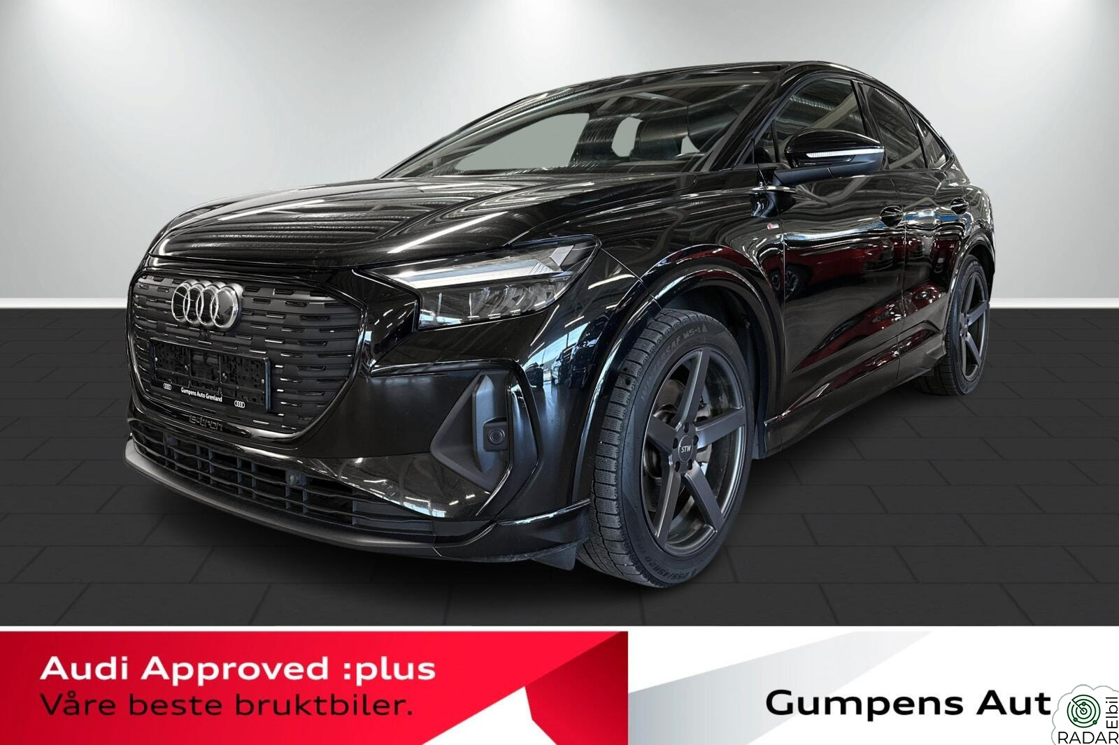 AUDI Q4 Sportback 50 e-tron 50 quattro Advanced S-line x 2/ Sort opptikk/El.seter+