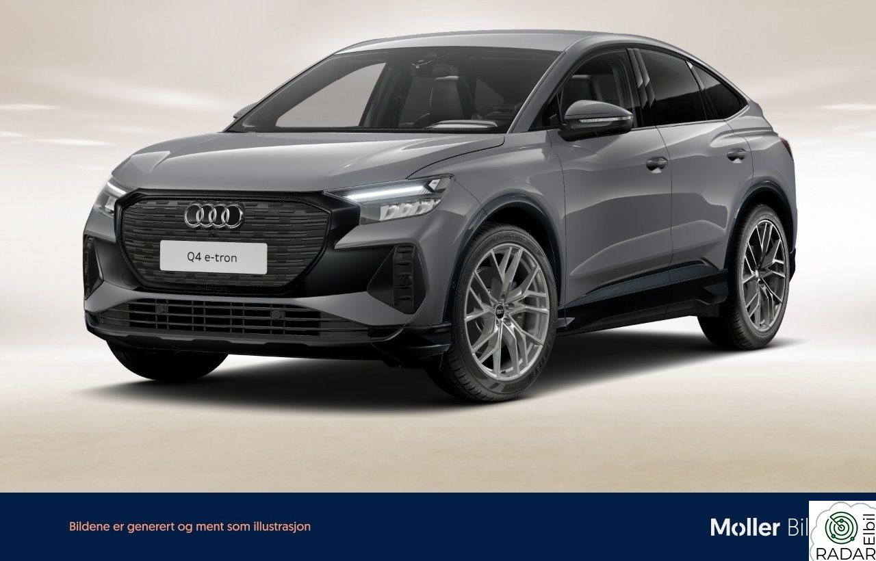 AUDI Q4 Sportback 45 e-tron 45 Sportback quattro -21",360Kam,Sp.Seter,Sort Optikk