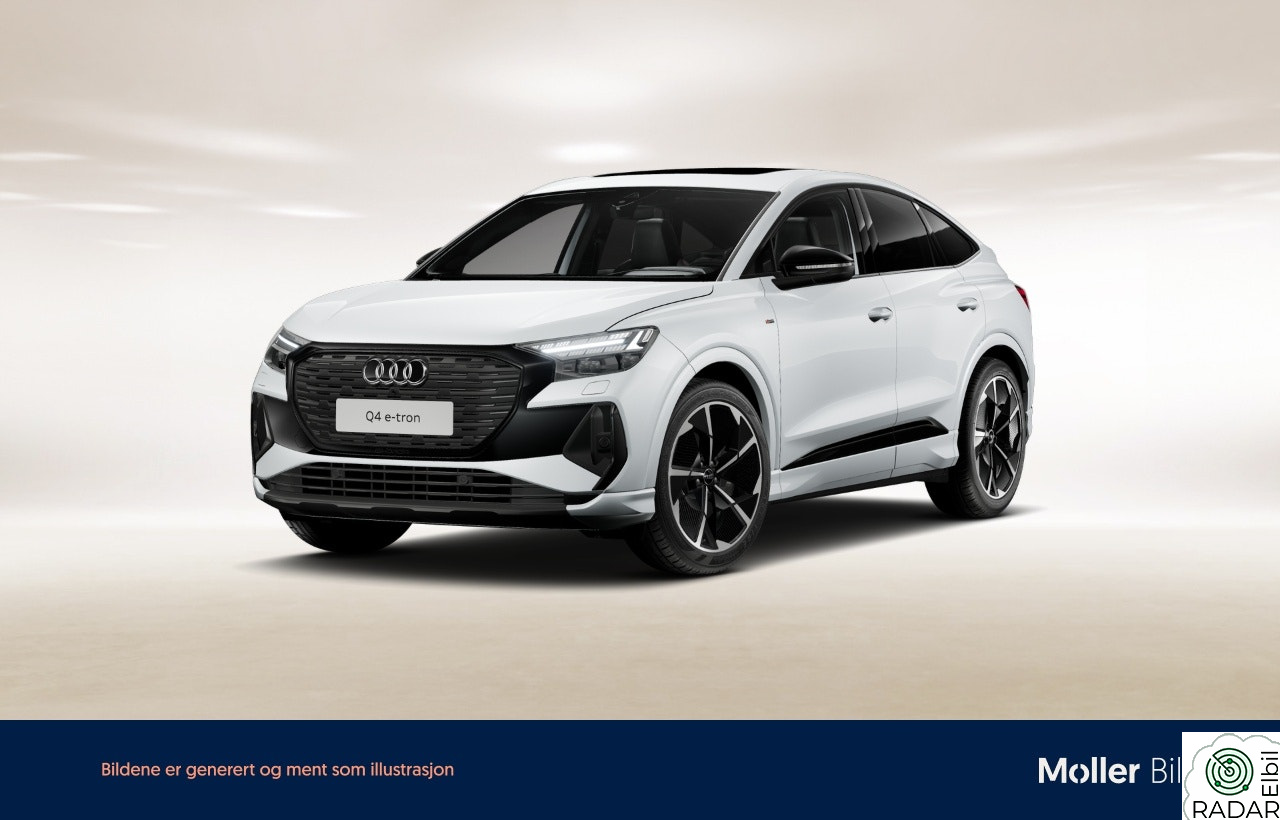 AUDI Q4 Sportback 45 e-tron 45 quattro S line - Flex lease - Rå utstyrspakke
