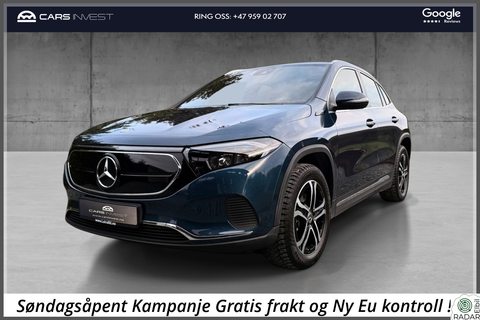 MERCEDES-BENZ EQA 250 250 Skinn|Kamera|Carplay|Navi|Kamera