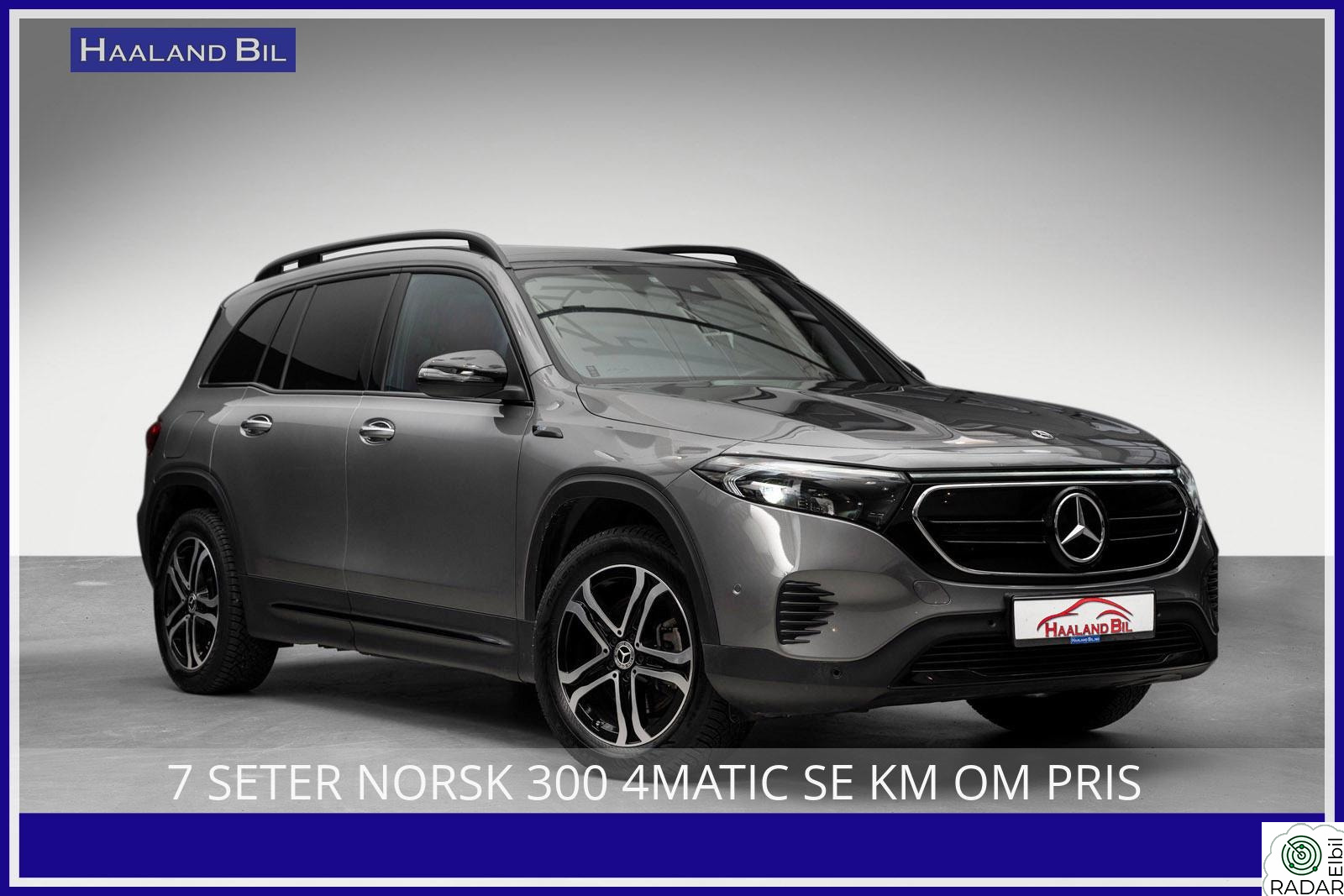 MERCEDES-BENZ EQB 300 4MATIC 7 SETER NORSK 300 4MATIC SE KM OM PRIS