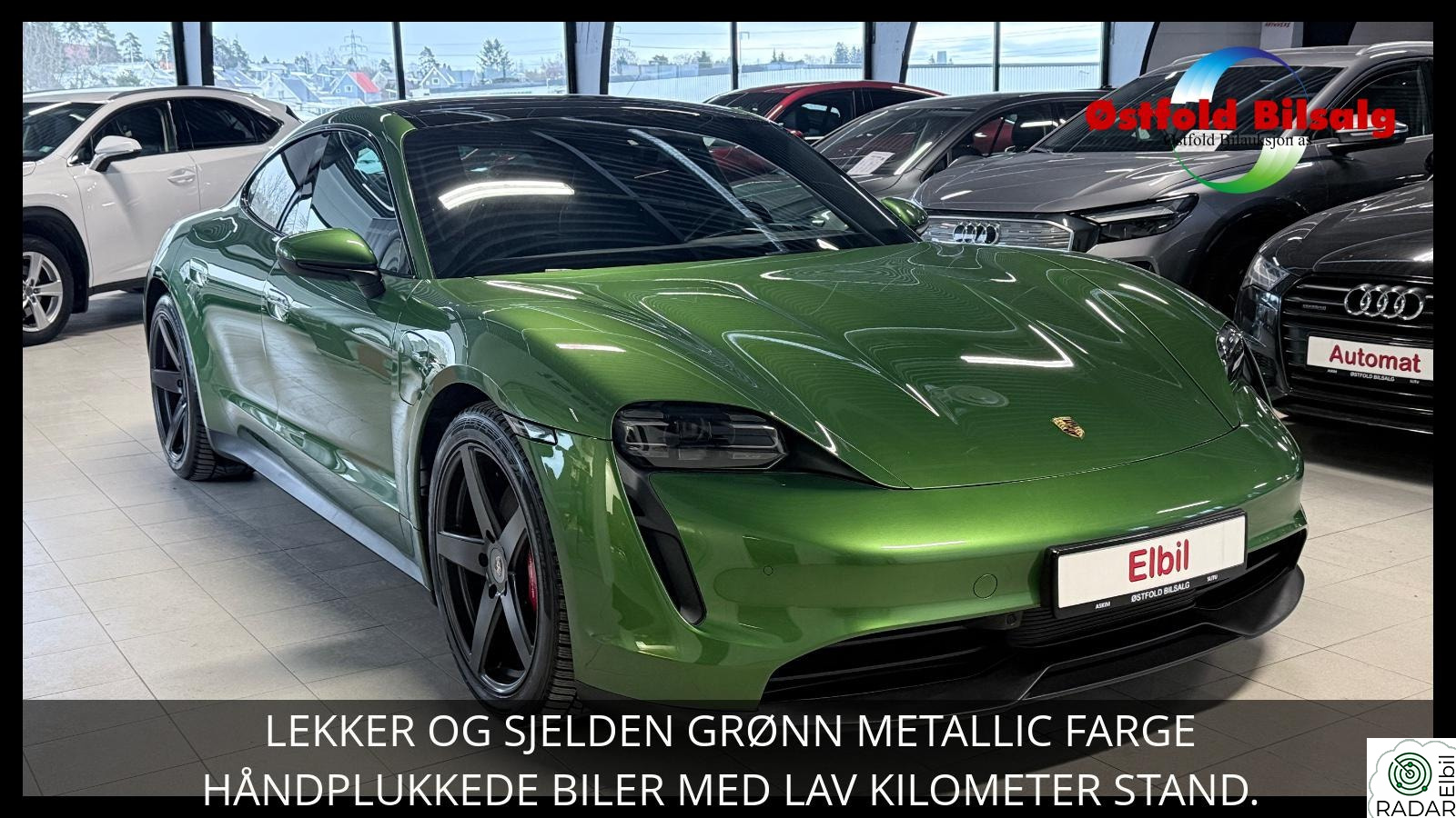 PORSCHE Taycan 4S 4S SKINN PANORAMA RYGGEKAMERA MAMBA GREEN