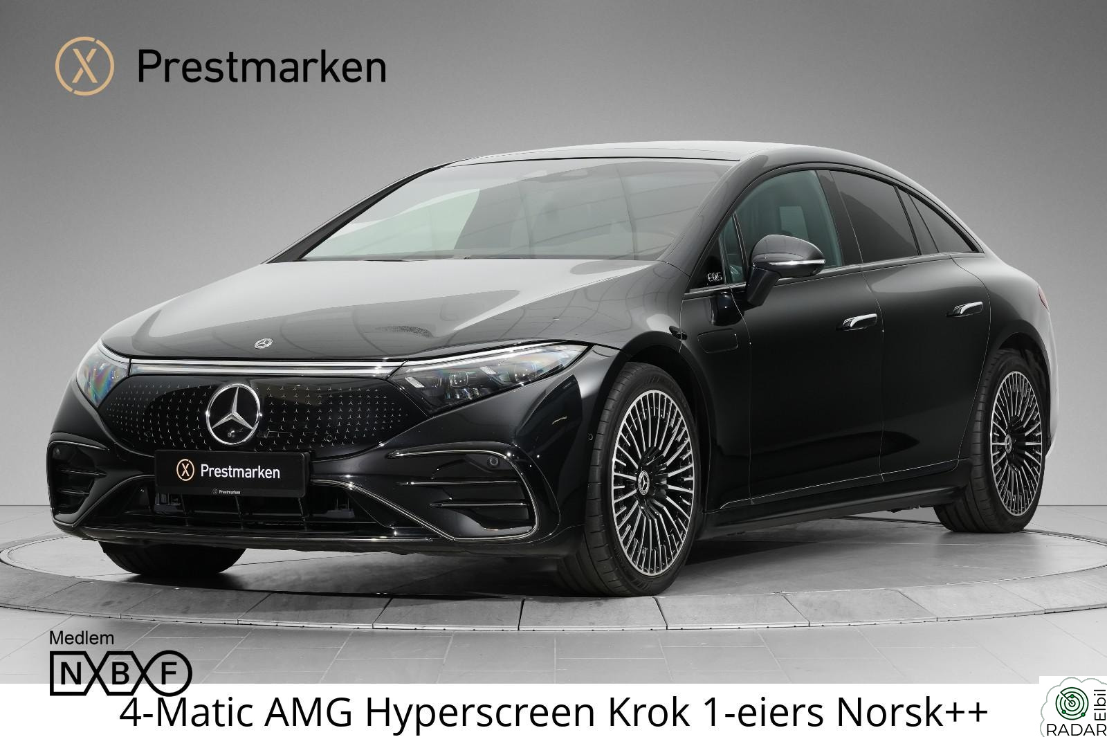 MERCEDES-BENZ EQS 580 4MATIC 580 4Matic AMG Nattpakke Hyperscreen Krok 1-eiers Norsk