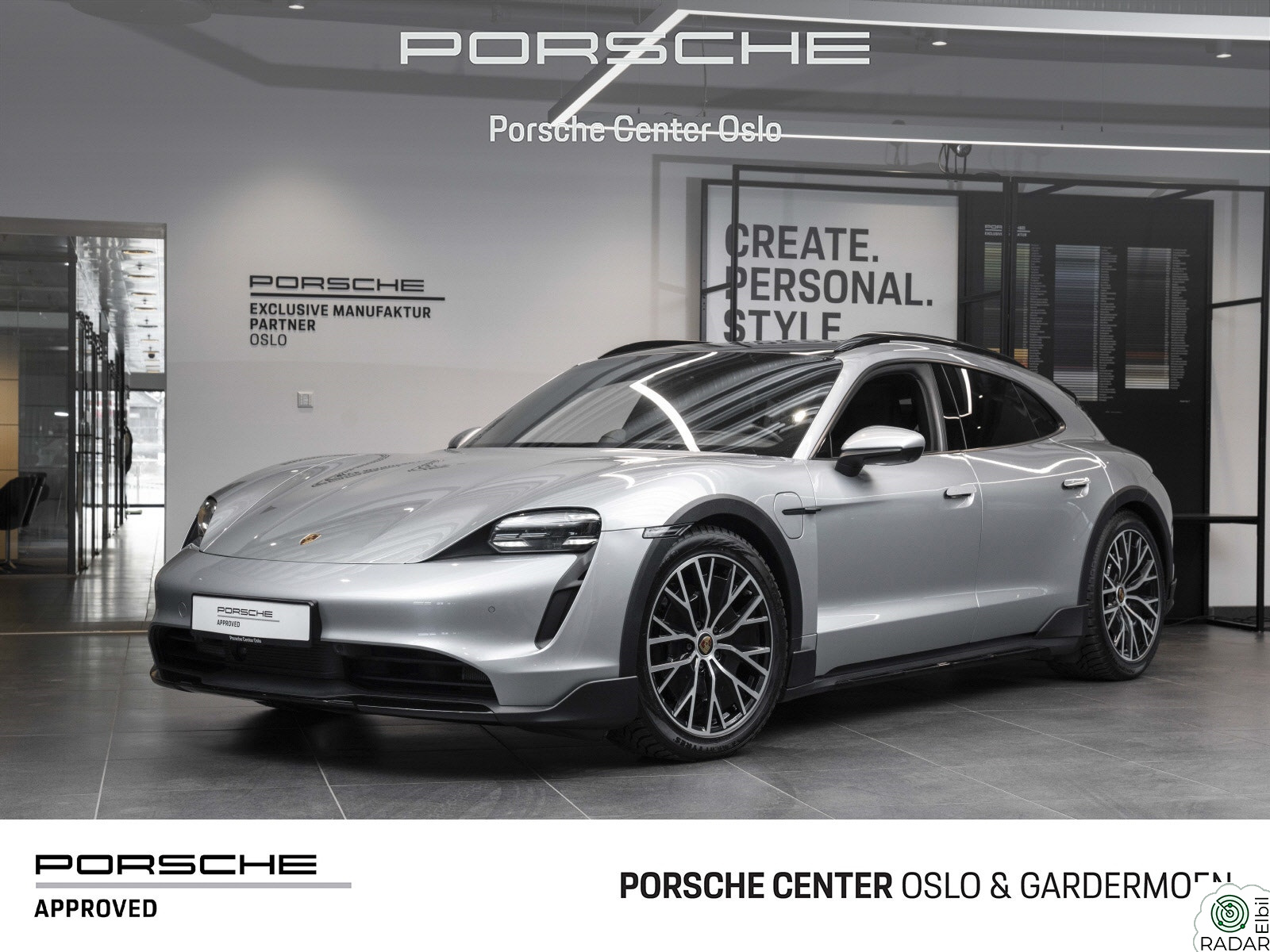 PORSCHE Taycan 4 CT4, Fullskinn, 18-veis, Matrix LED, ACC, Bose, Pano