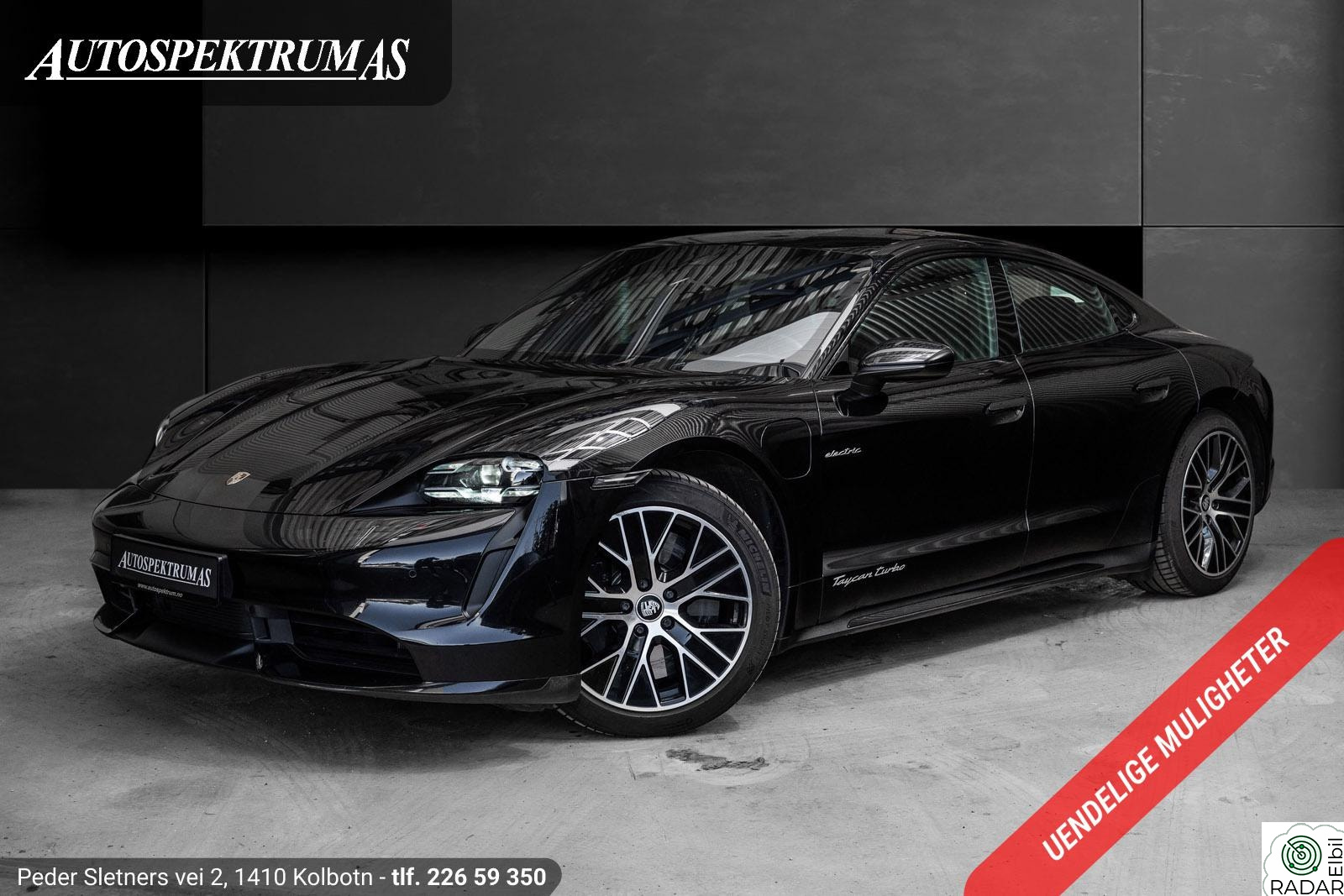 PORSCHE Taycan Turbo Turbo 680hk Matrix/18veis/PASM/PDLS/BOSE/ACC/PBP/Norsk+