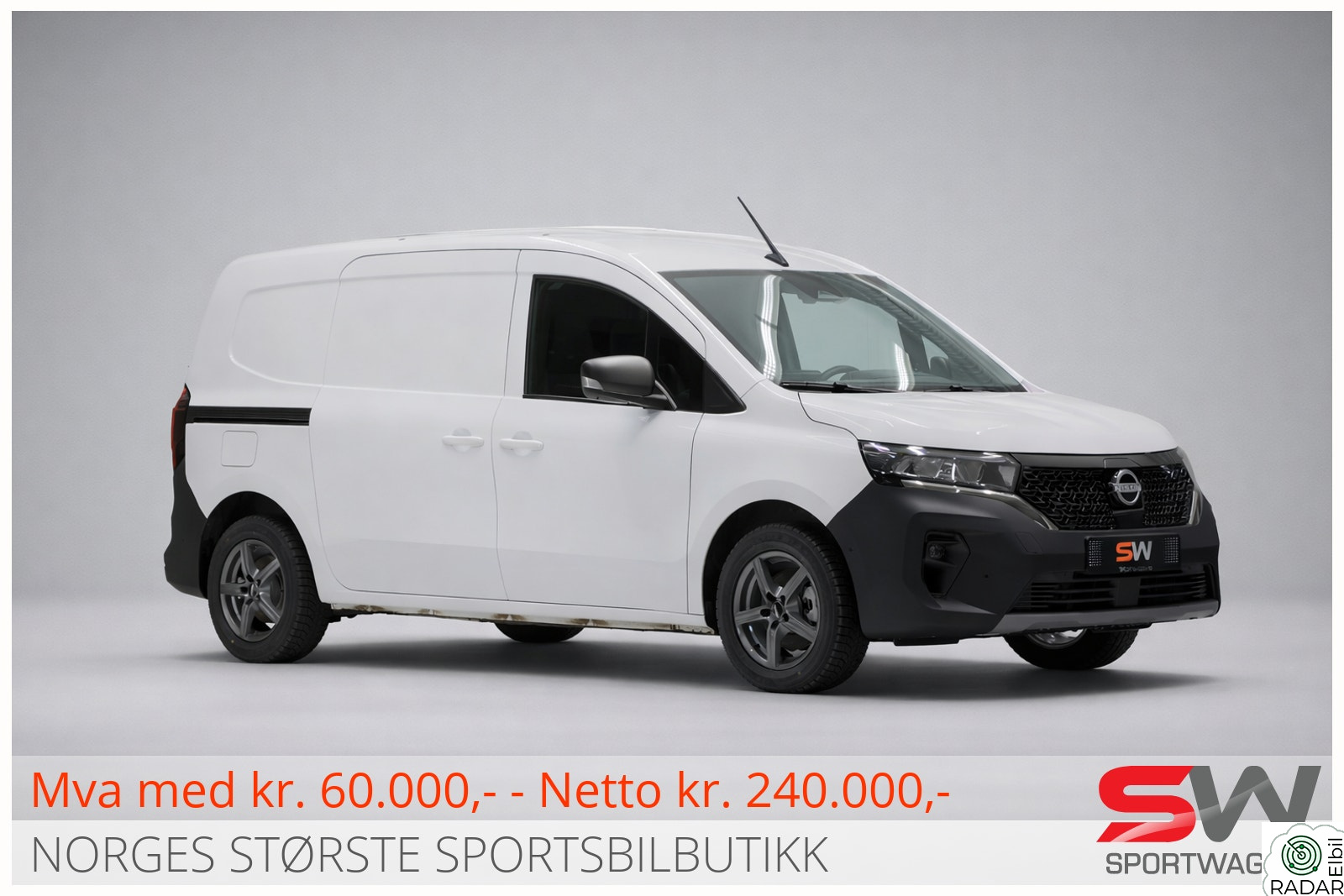 NISSAN TOWNSTAR L2 - 3 seter - 22kWh Hengerfeste Car Play