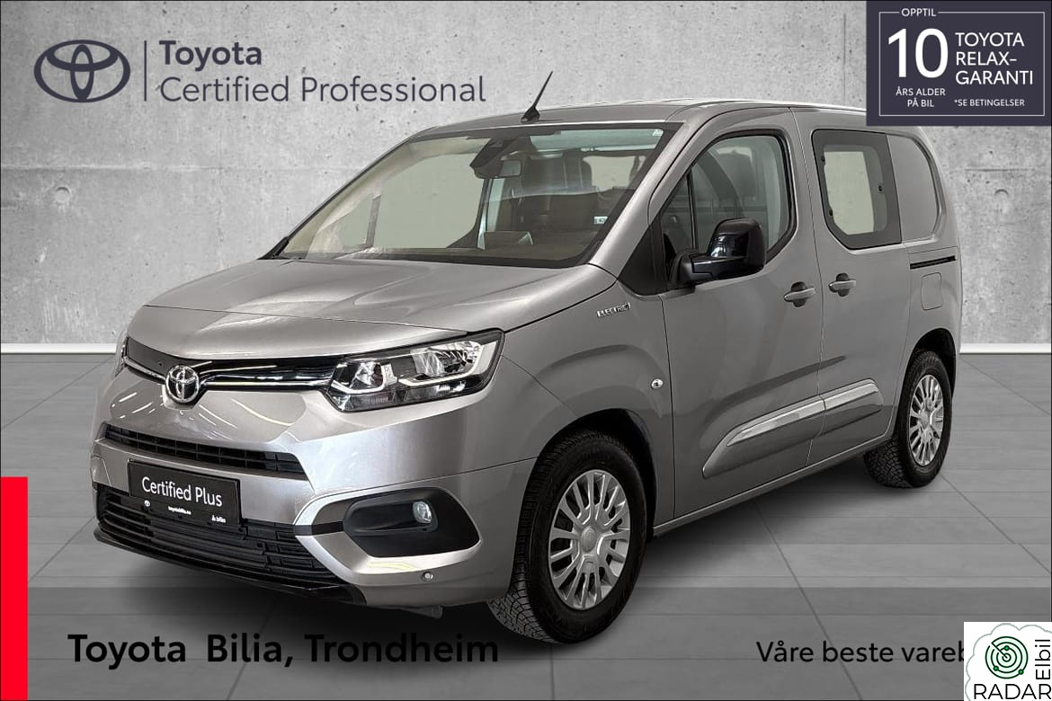 TOYOTA Proace City Electric (L1) 2 skyvedører (50kWt)Comfort sidehengslet bakdører