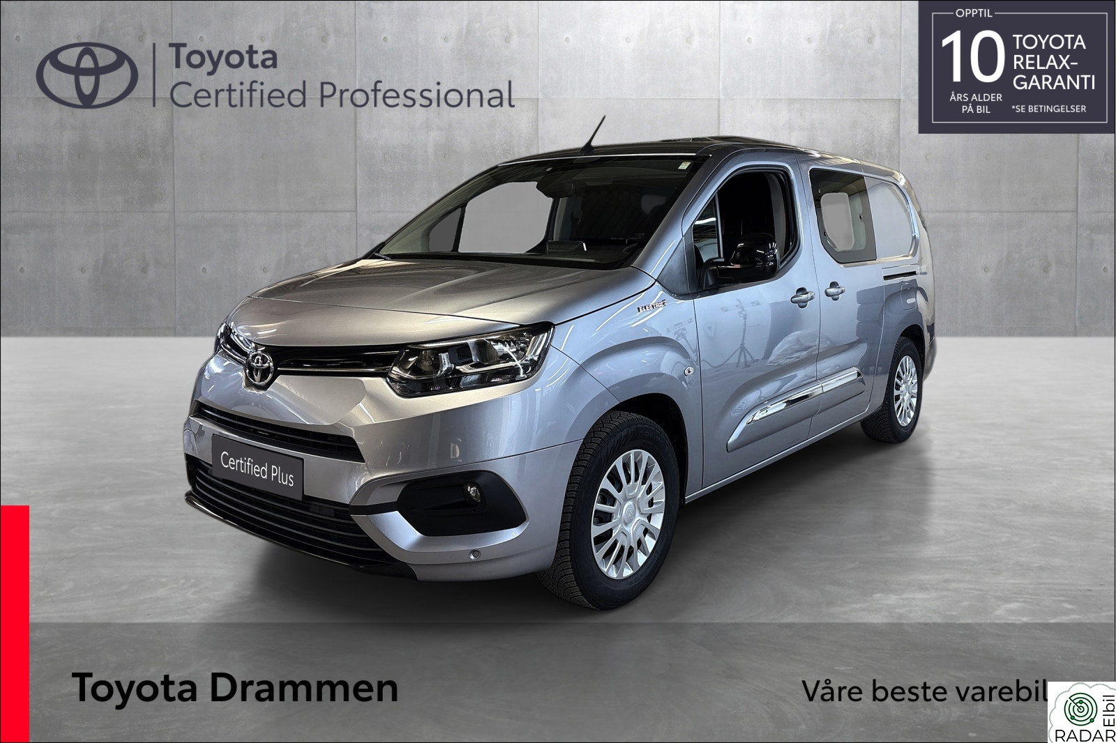 TOYOTA Proace City Electric Electric 50 kWt Comfort L2 HENGERFESTE!