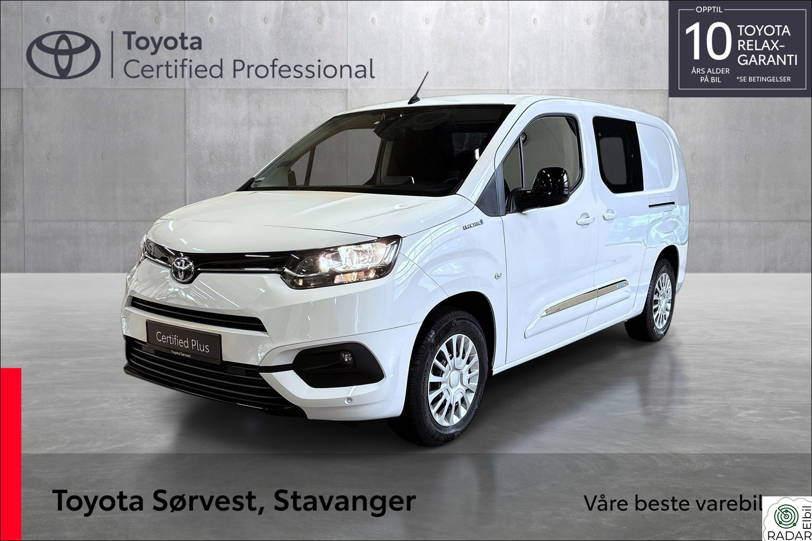 TOYOTA Proace City Electric Lang L2 Elektrisk 50kWt E-automatgir Comfort