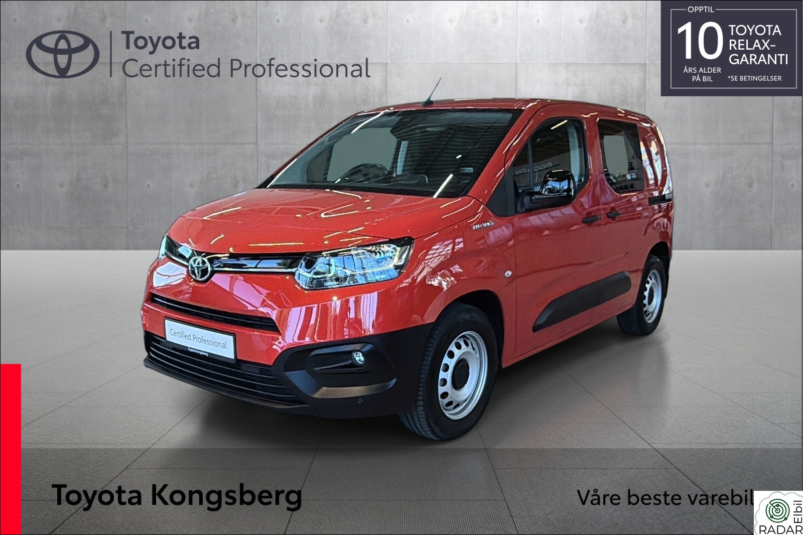 TOYOTA Proace City Electric Proace City Electri  Kort (L1) 50kWt LAV KM.STAND!