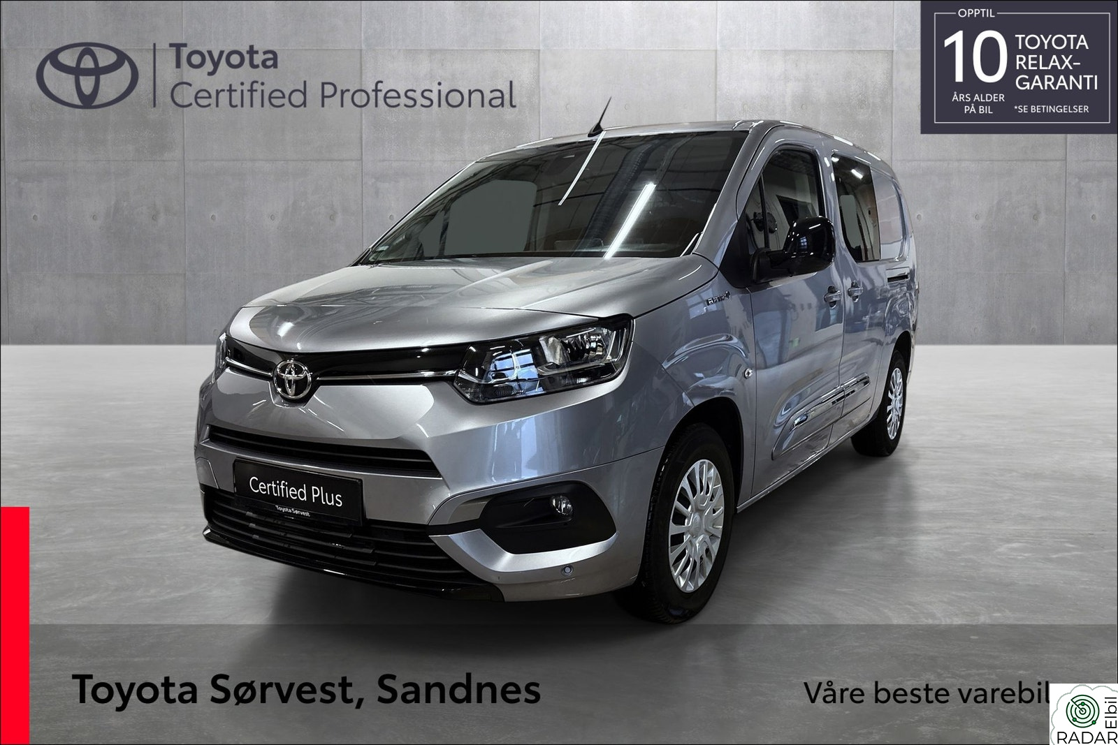 TOYOTA Proace City Electric Lang L2 Elektrisk 50kWt Comfort Plus