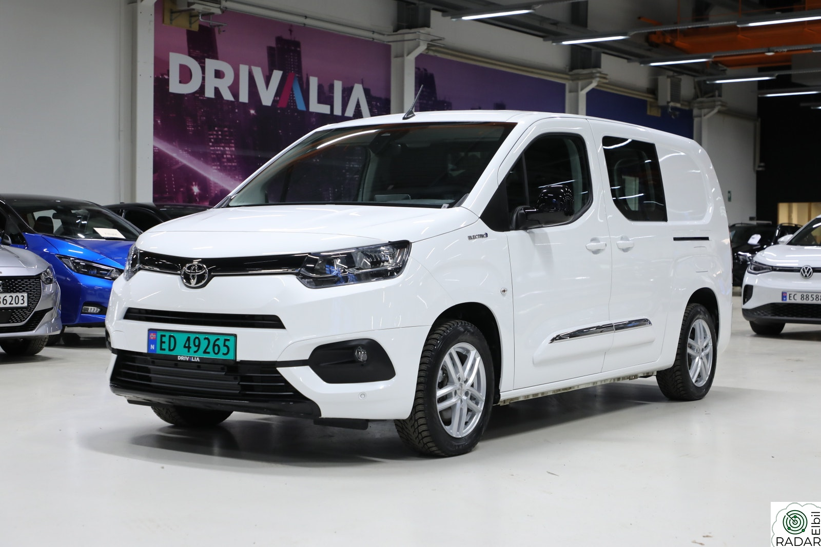 TOYOTA Proace City Electric 50 kWt Comfort L2/Skyvedører/Kamera