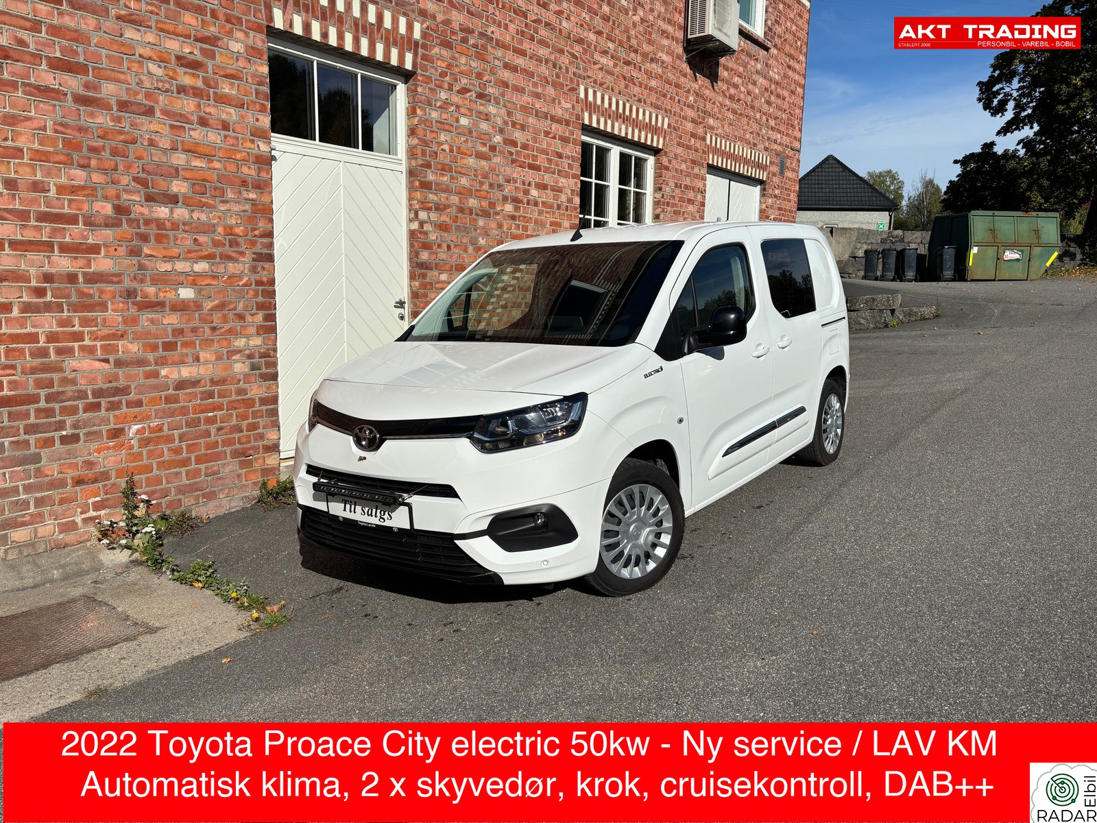 TOYOTA Proace City Electric Electric 50 kWt Comfort L1