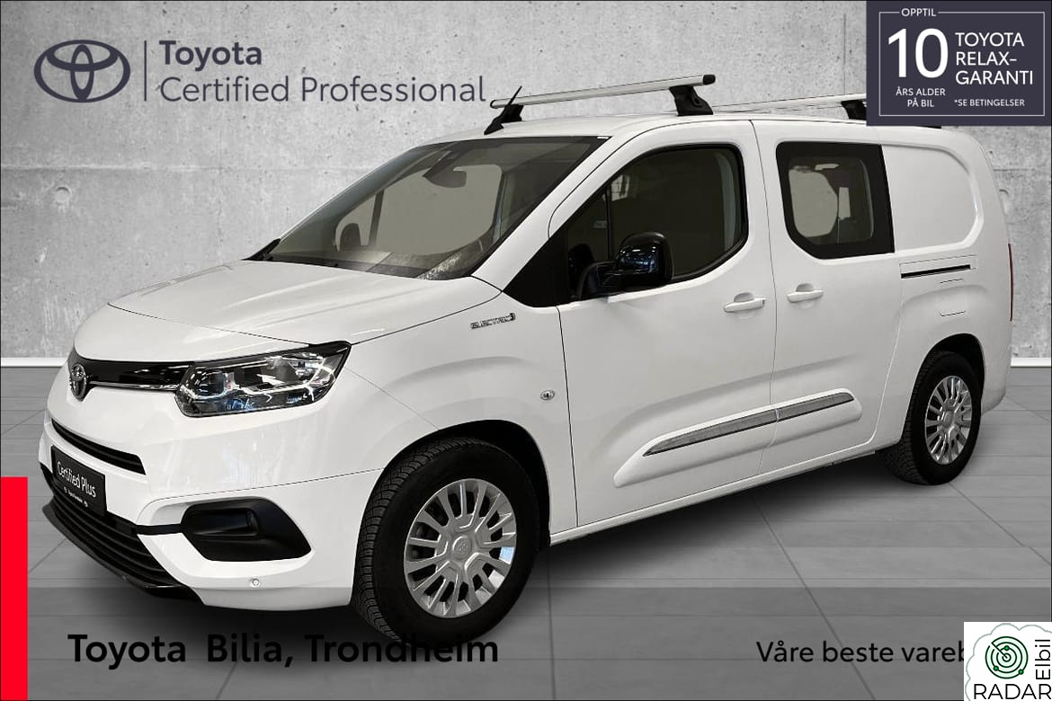 TOYOTA Proace City Electric 50 kwh/Lang L2/2 skyved./sideh.bakdører./lasteh./
