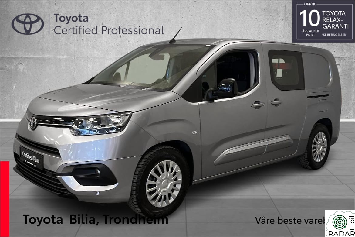 TOYOTA Proace City Electric Comfort L2 Lang 50 kWt 2 skyved. sideh. bakd.