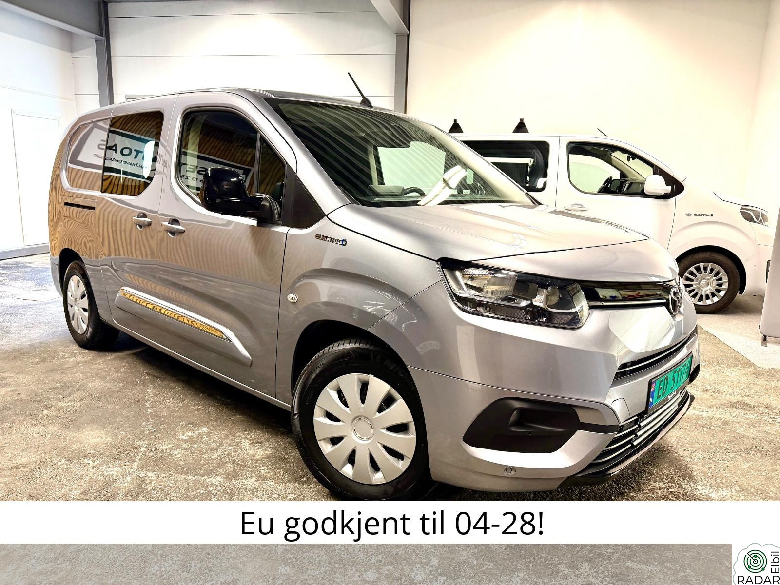 TOYOTA Proace City Electric Electric 50kWh L2-Lang/Krok/Dobbeltgulv/Ny Service/PDC