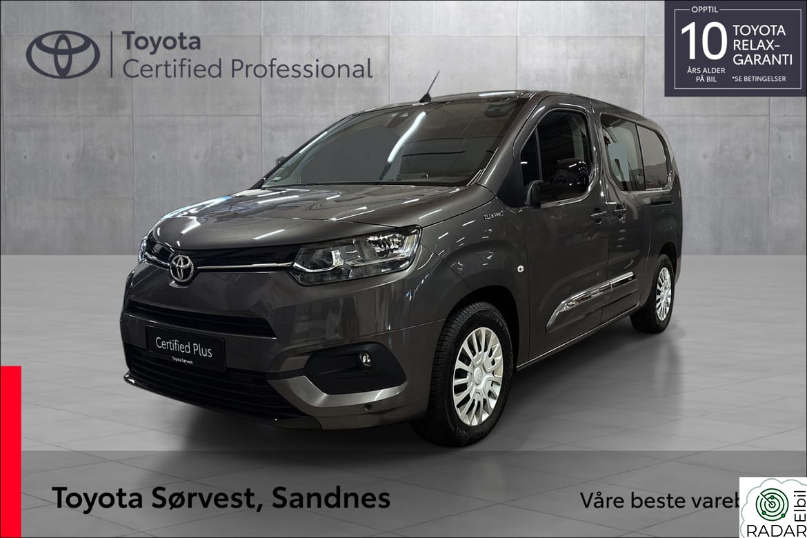 TOYOTA Proace City Electric Lang L2 Elektrisk 50kWt Comfort sidehengslet