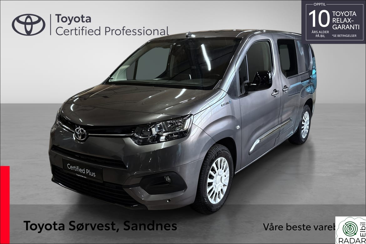 TOYOTA Proace City Electric Electric Lang L2 50kWt Comfort sidehengslet bakdører