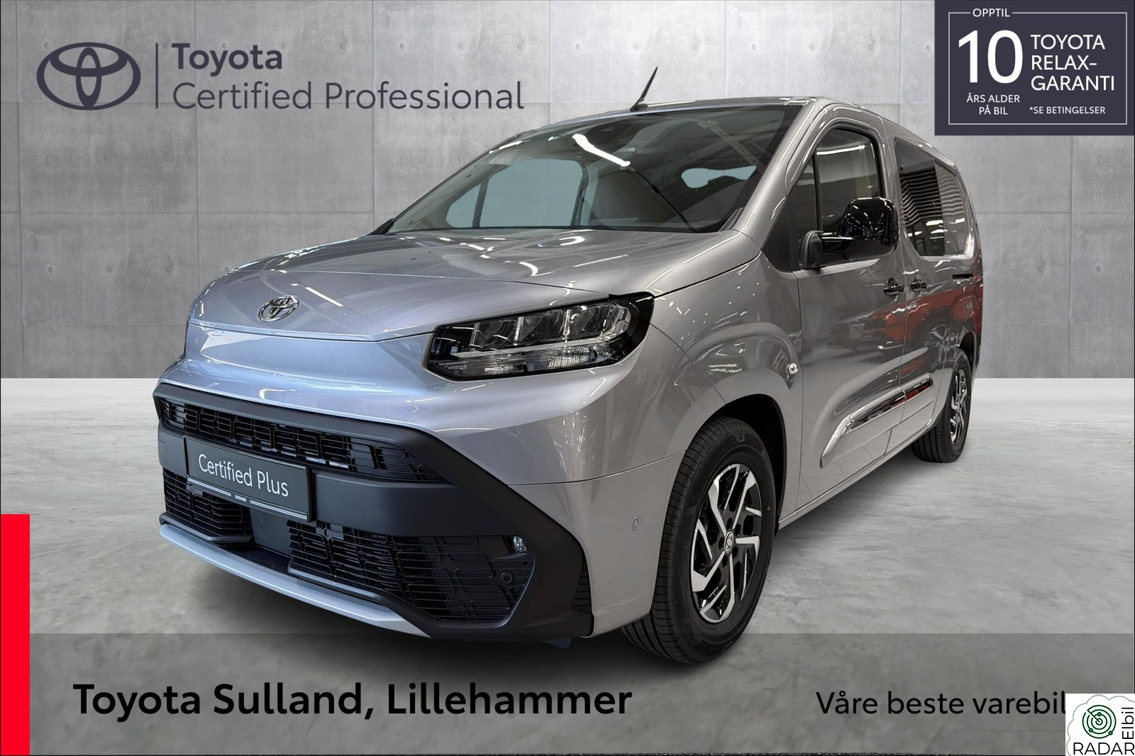 TOYOTA Proace City Electric COMFORT PLUS, ACC,PDC, HENGERFESTE, CARPLAY++