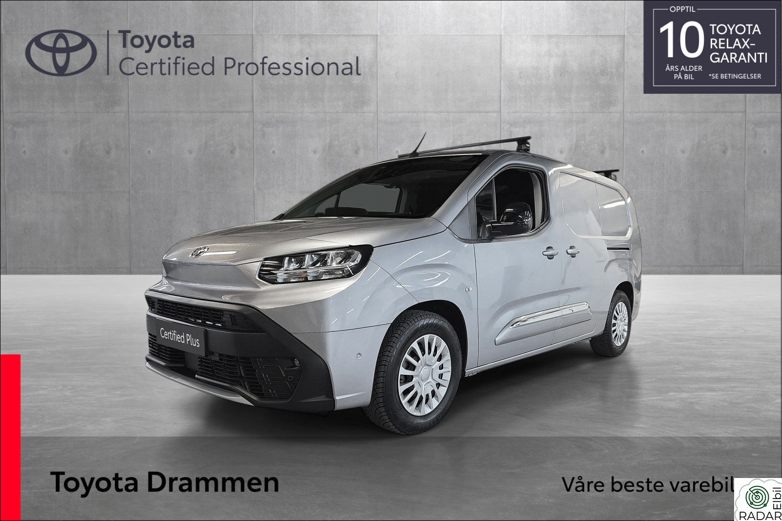 TOYOTA Proace City Electric Electric 50 kWt Comfort Plus L2 HENGERFESTE!