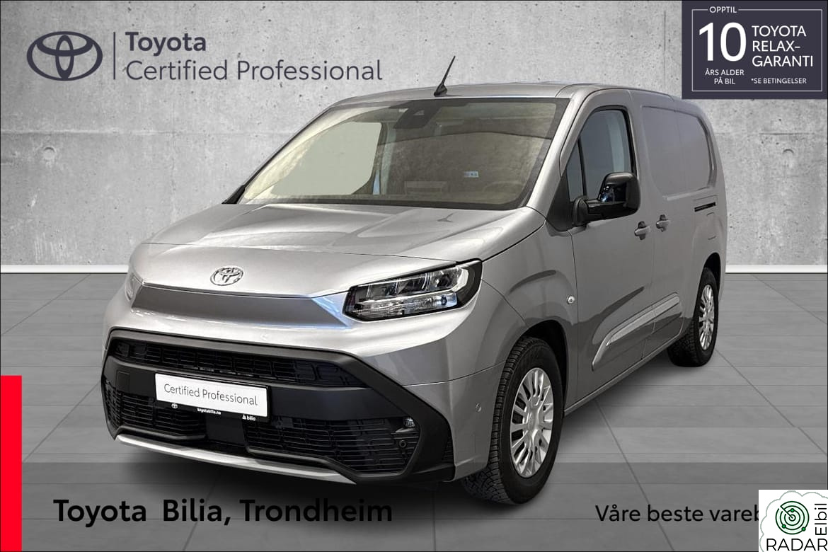 TOYOTA Proace City Electric Lang (L2) 2 skyvedører (50kWt) Comfort Plus/krok/