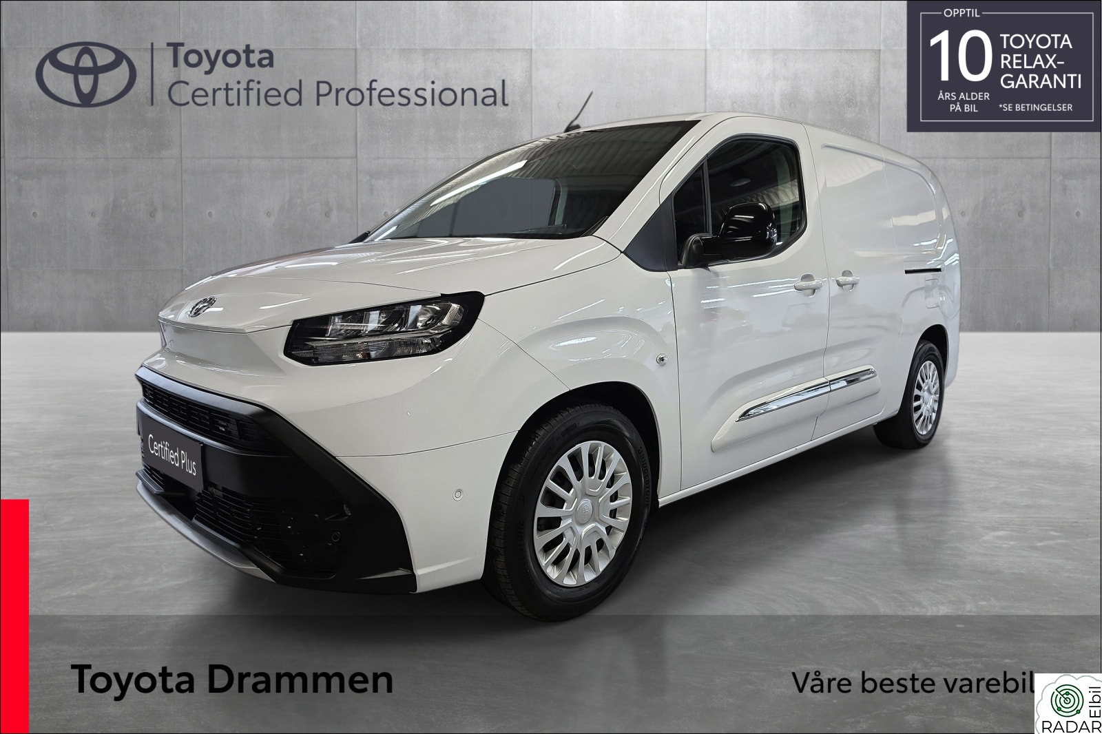 TOYOTA Proace City Electric Electric 50 kWt Comfort L2 HENGERFESTE!