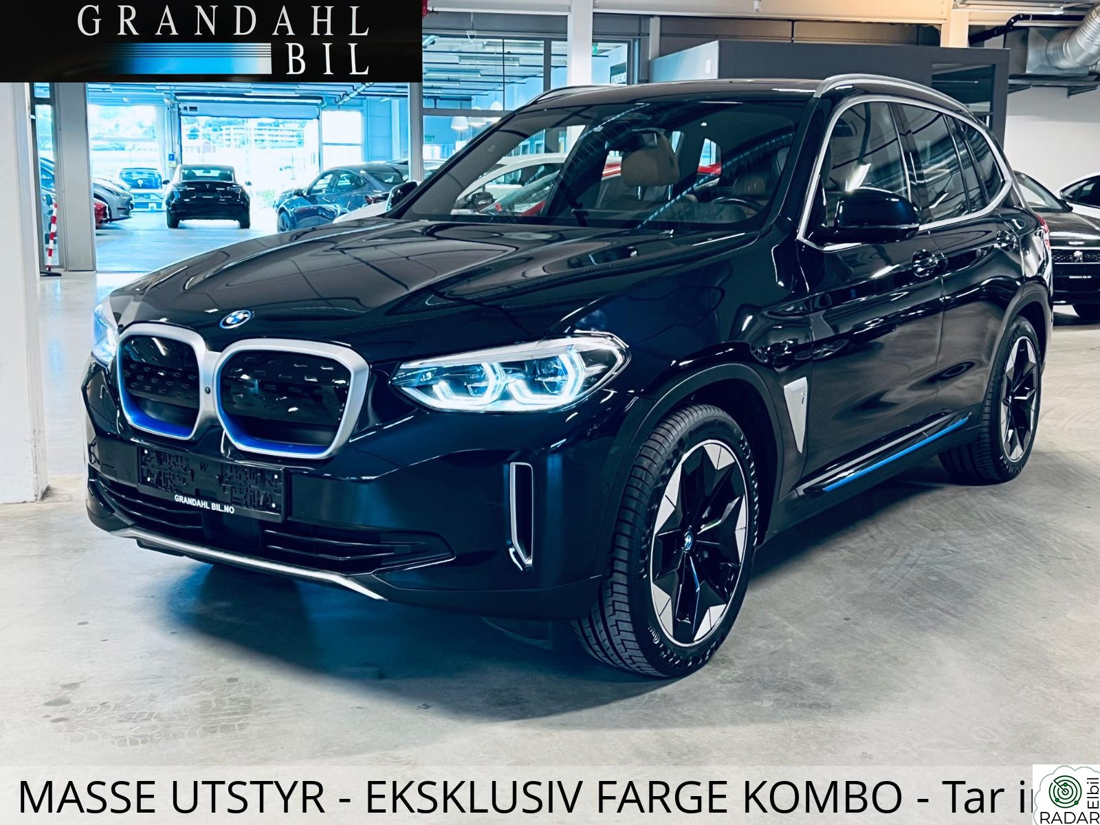 BMW iX3 Fully Charged - Panorama Soltak - Skinn -Tar innbytte