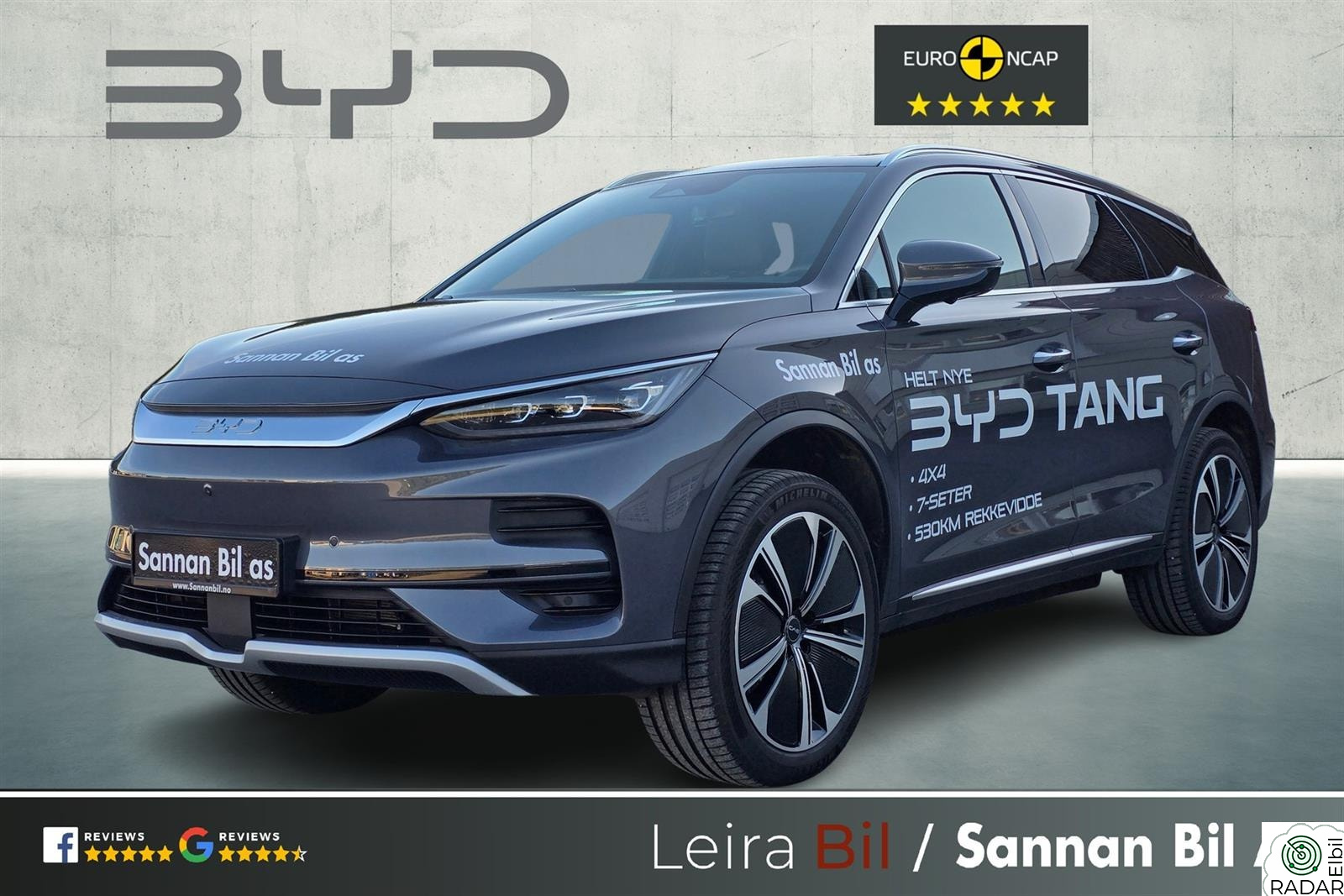 BYD TANG EV Long Range 4x4 Flagship **VINTERHJUL|UTSTYRSBOMBE**