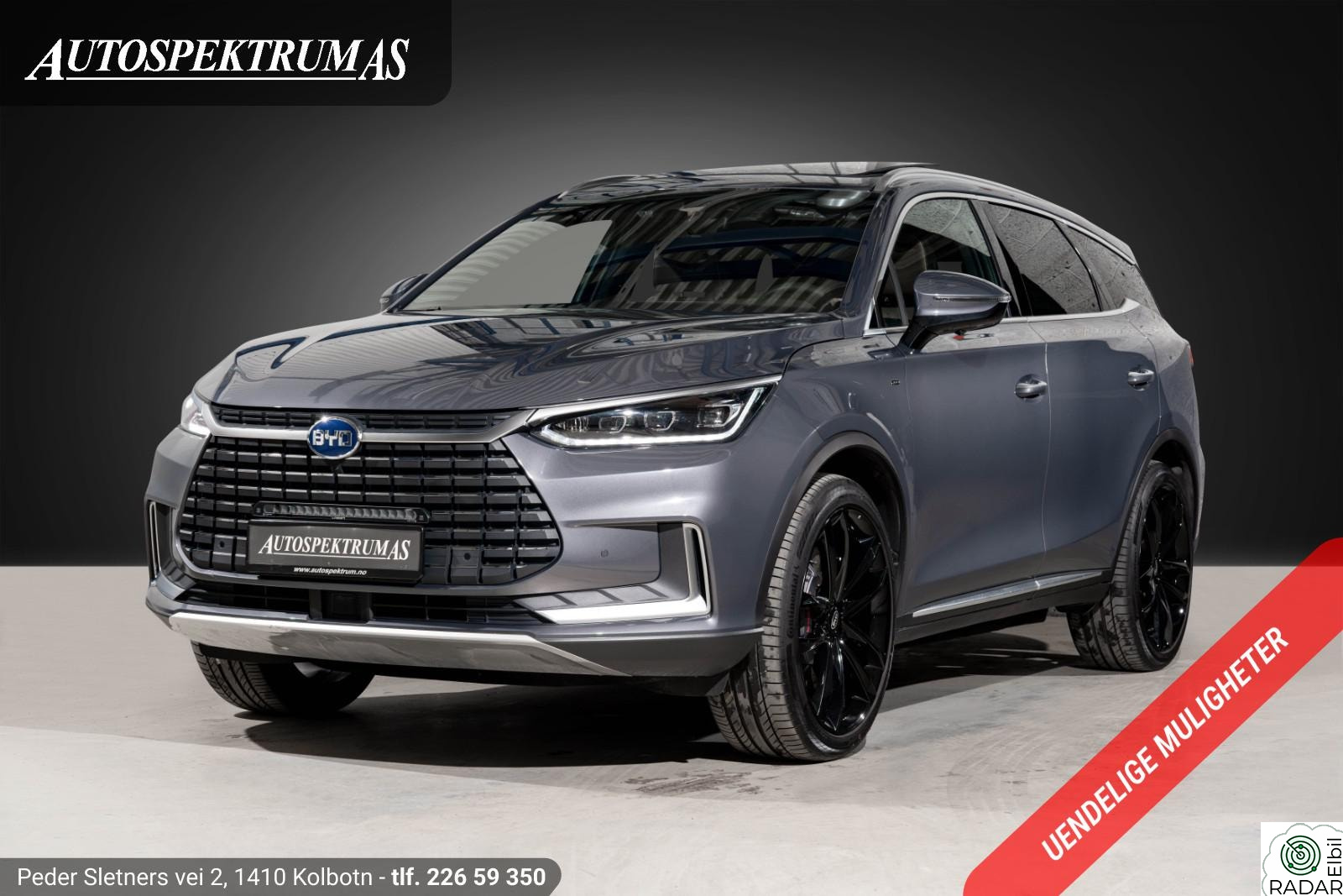 BYD Tang 4x4 - Executive/7-seter/H.feste/ACC/Pano/360/22"/Norsk+