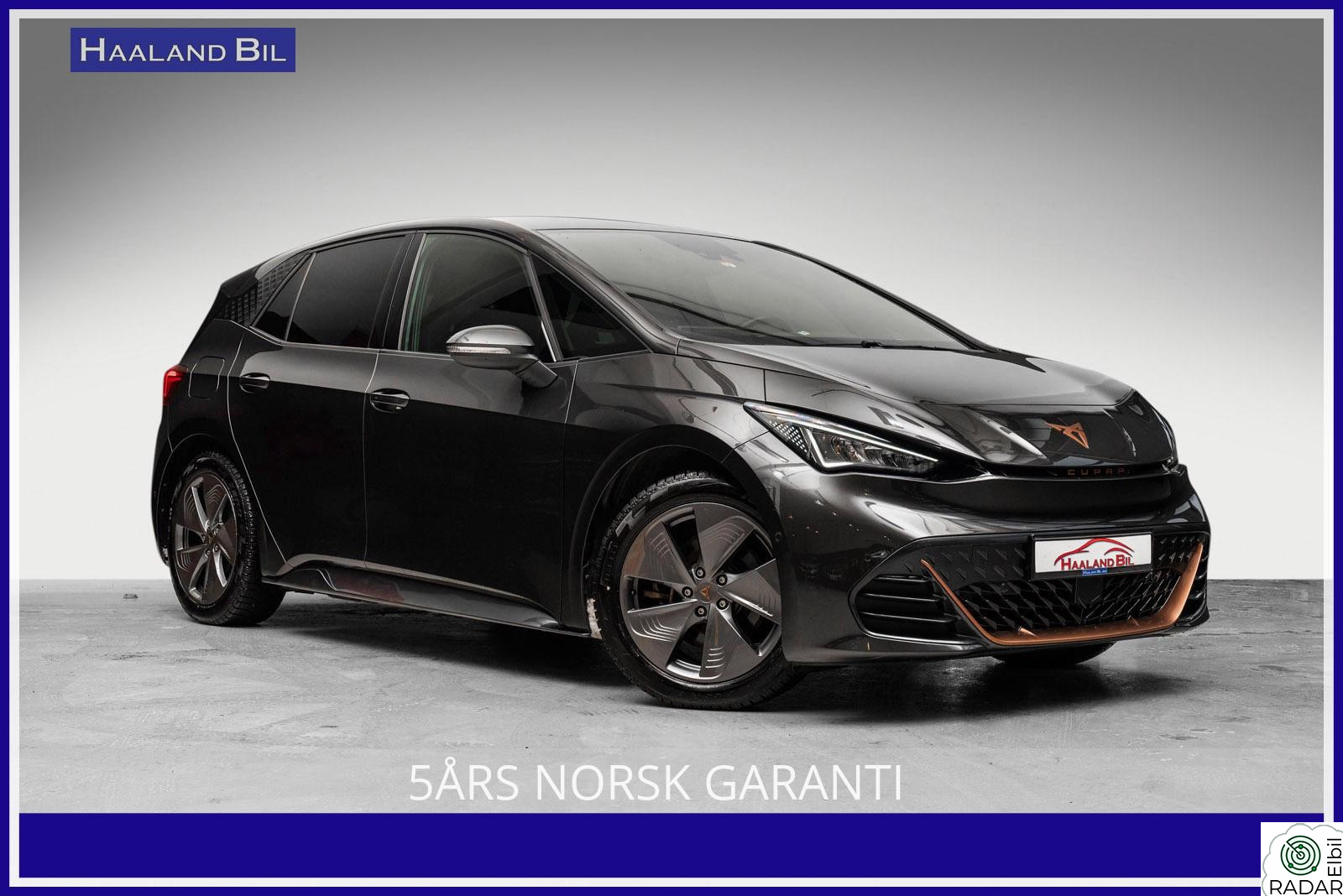 CUPRA BORN 150 KW 58/62 KWH NORSK BORN 424WLTP" 2X ORG 18" 5ÅRS GARANTI