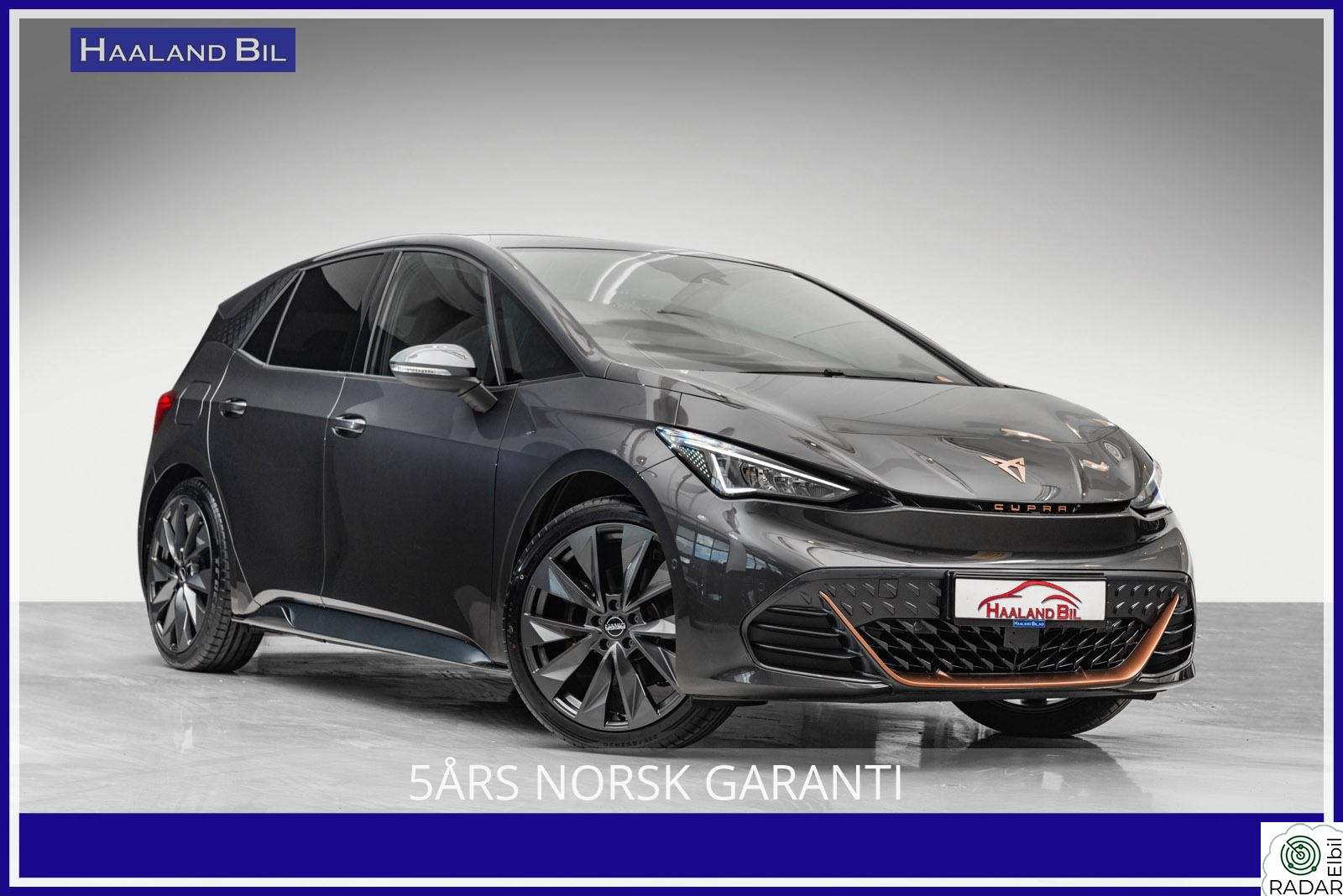 CUPRA BORN 150 KW 58/62 KWH BORN 424WLTP 20" PLUSS 18" KAMERA 5ÅRS NORSK GARANTI