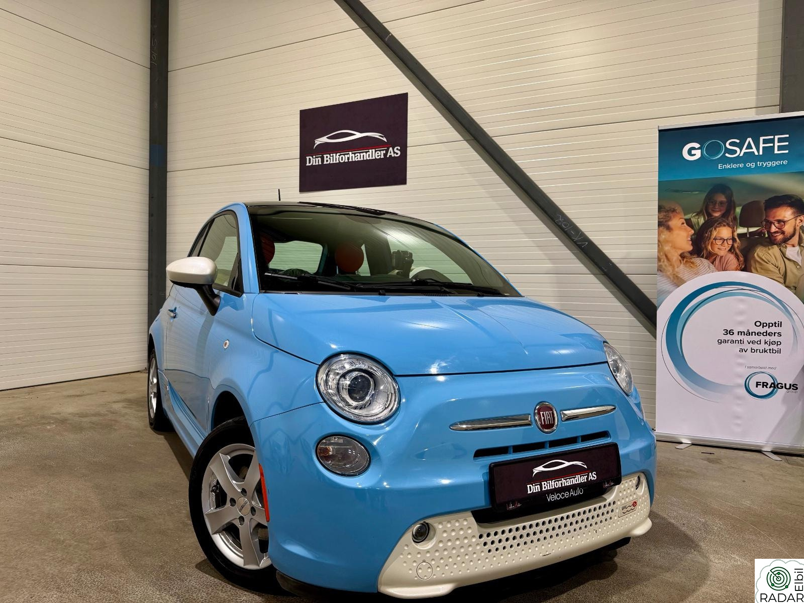 FIAT 500 Electric Electric NY EU/Skinn/Soltak/Cruise/Ryggesensorer