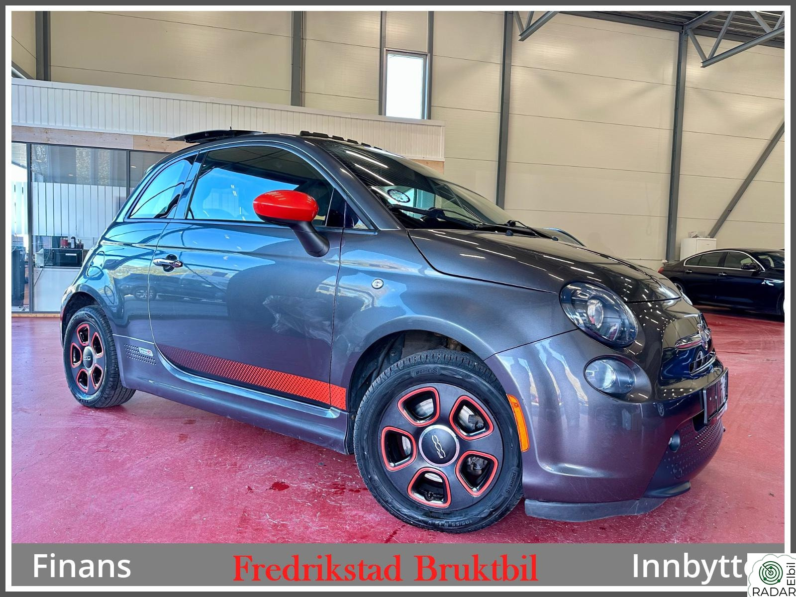 FIAT 500e ELEKTRISK/"GO-CART"/KUL BIL!/SKINN,SOLTAK++/EU OK 2027