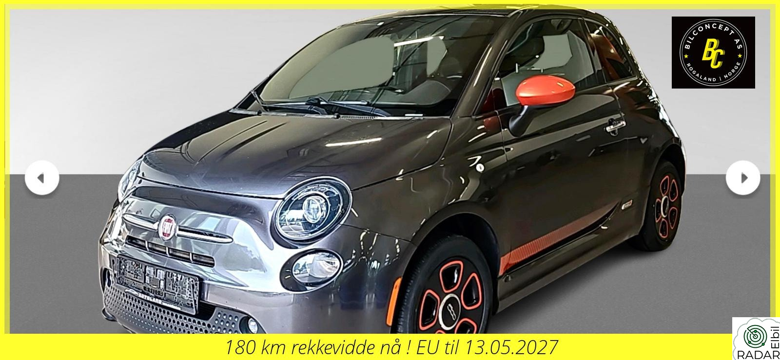 FIAT 500e 113HK AUT Skinn/Cruise/PDC/God rekkevidde ! EU 13/5-27