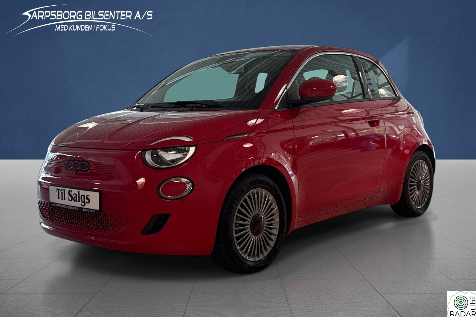 FIAT 500 RED Carplay, Navi, Ryggekamera, Garanti