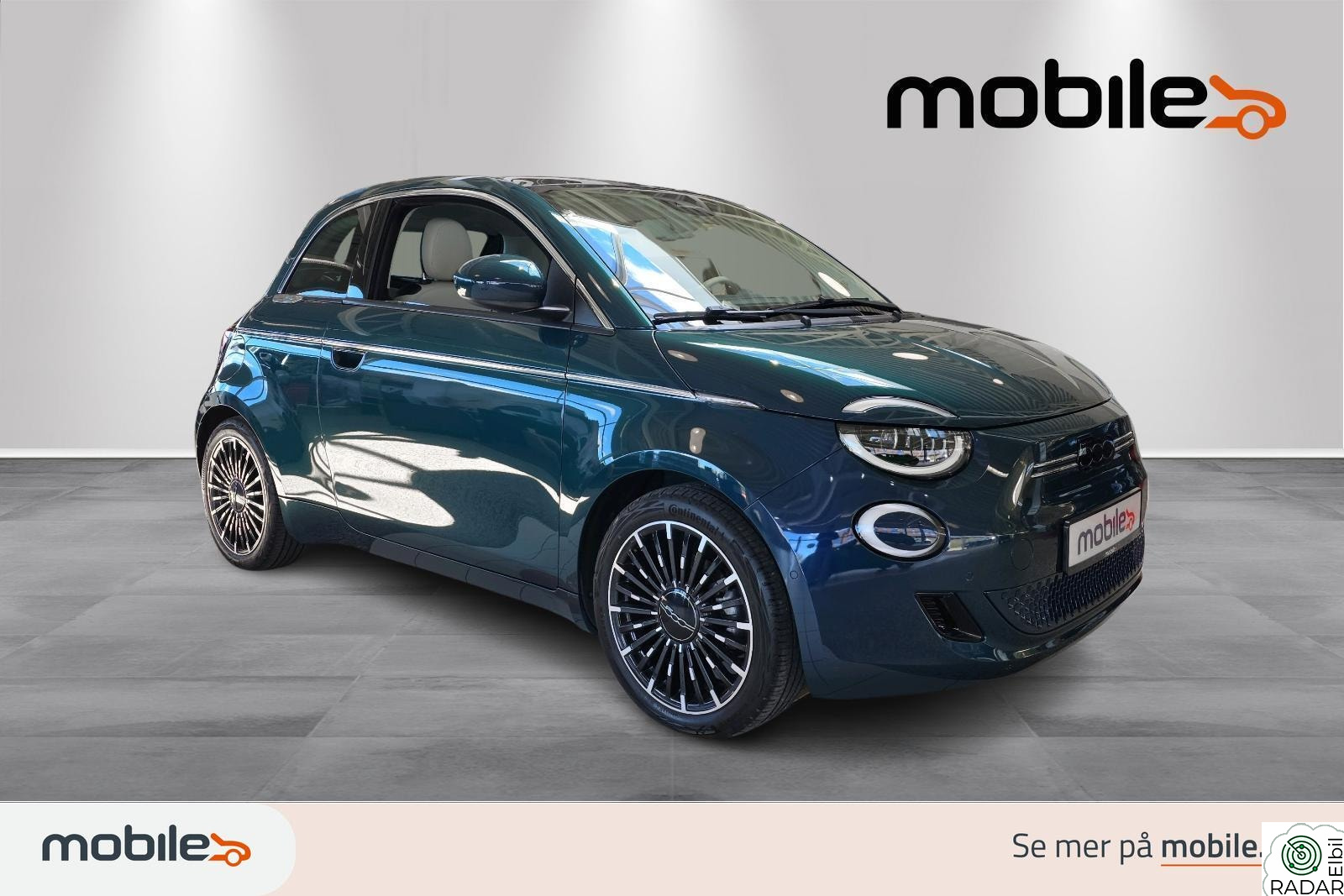 FIAT 500 La Prima 3+1 | Adaptiv cruise | Skinn | Glasstak |