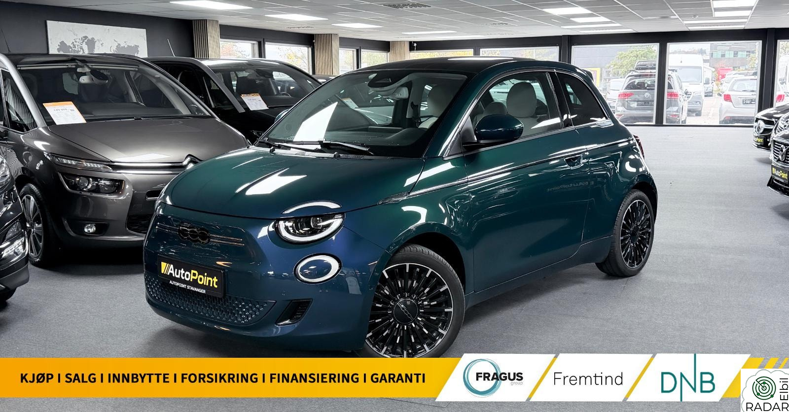 FIAT 500 500E/LA PRIMA/BY BOCELLI/JBL/ACC/KAMERA/GARANTI/NORSK++