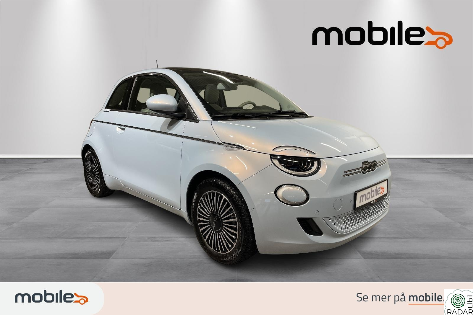 FIAT 500 La Prima LAV KM/SKINN/GLASSTAK/NYDELIG FARGEKOMBINASJON