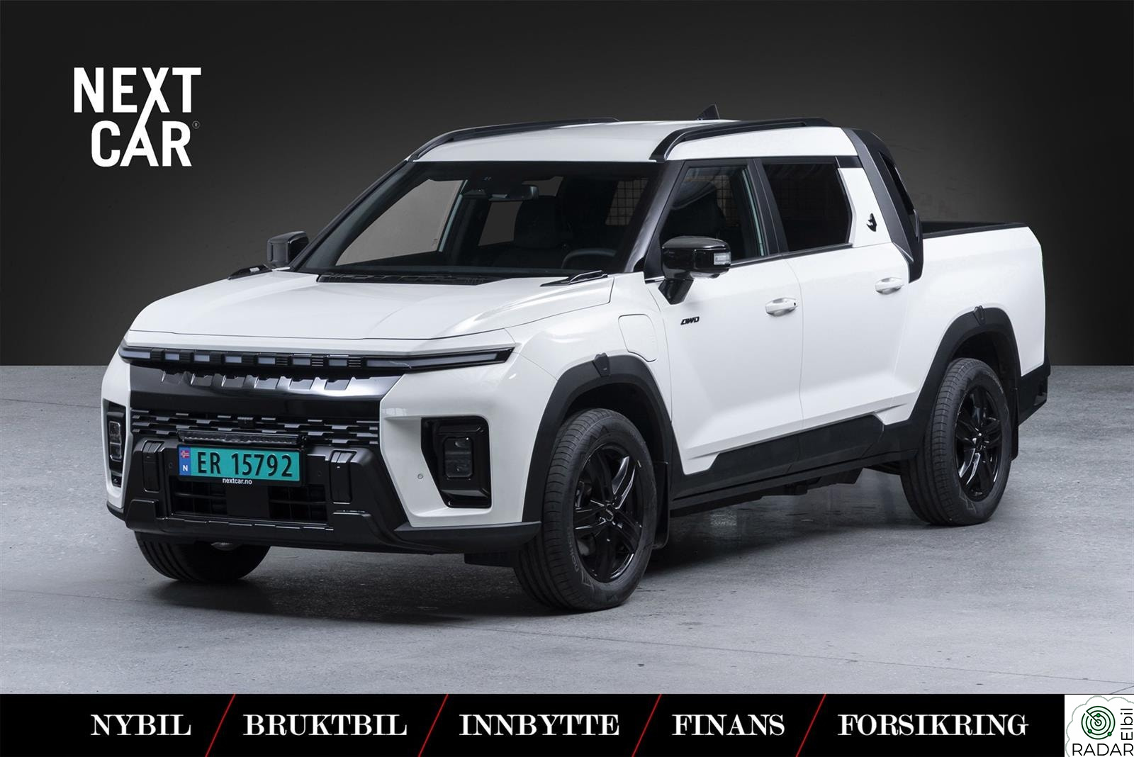 KG MOBILITY MUSSO EV AWD Black Edge Varebil
