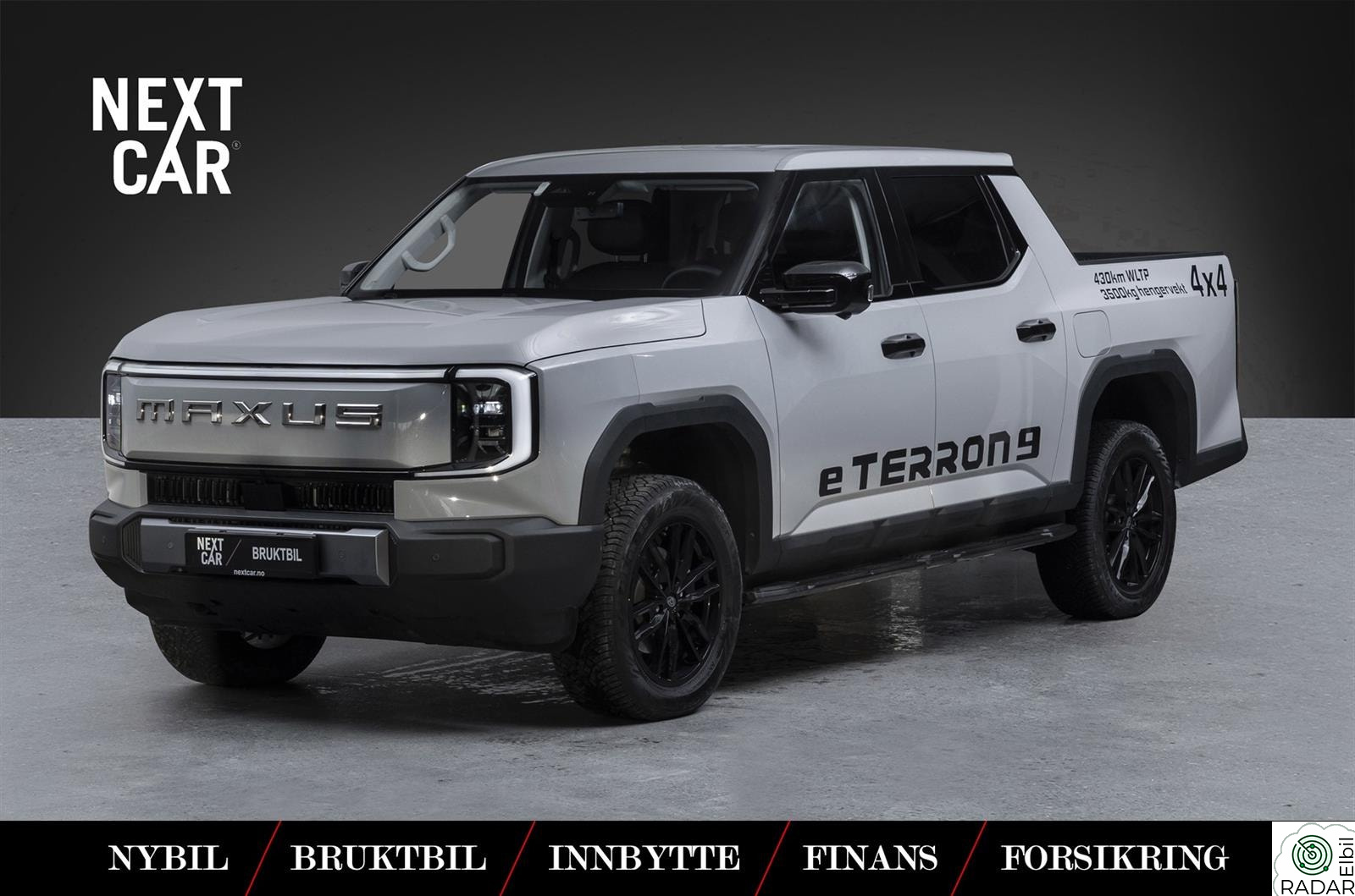 MAXUS eTERRON 9 4x4 Luxury 102kWt 5-seter LED Luft Navi Skinn