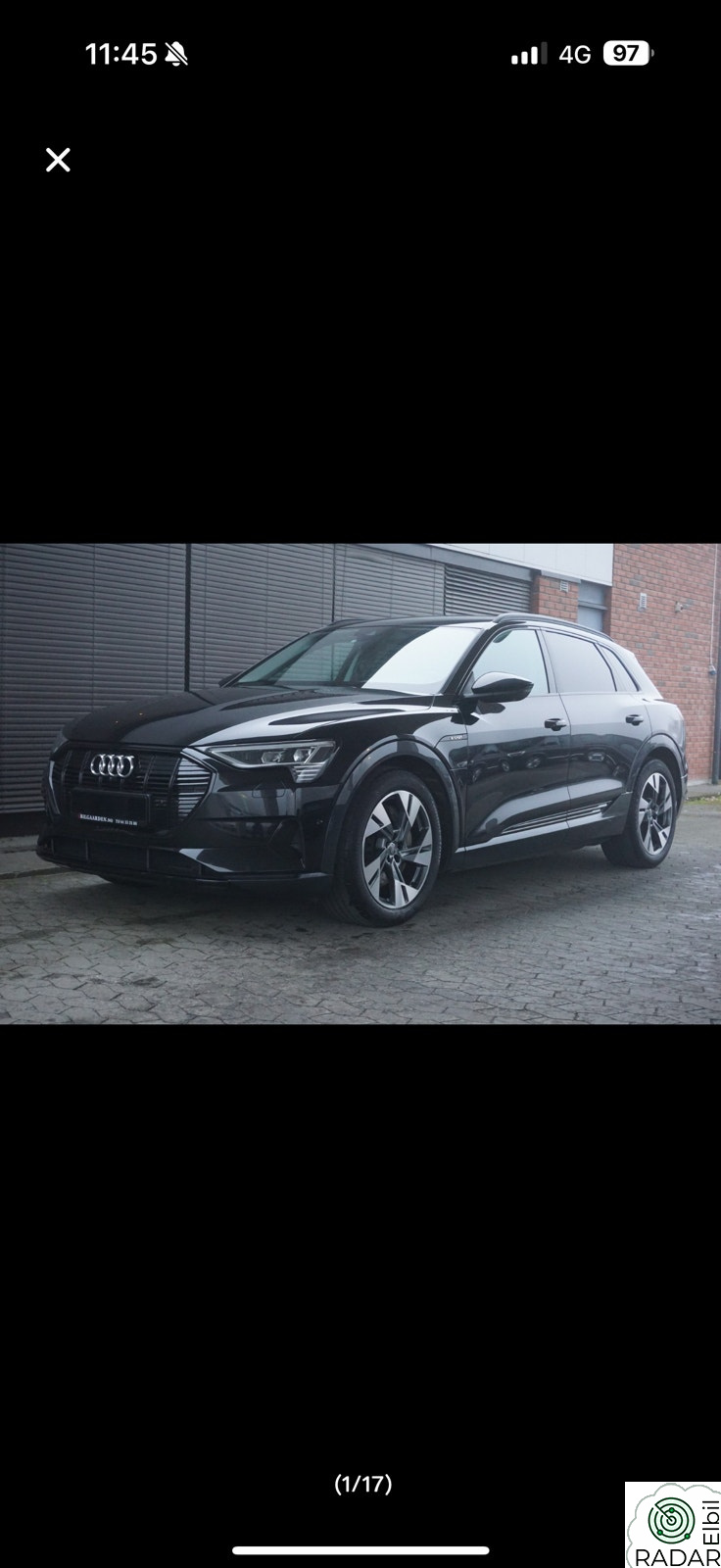 AUDI e-tron 55 Advanced Sport 55 - Sort Optikk