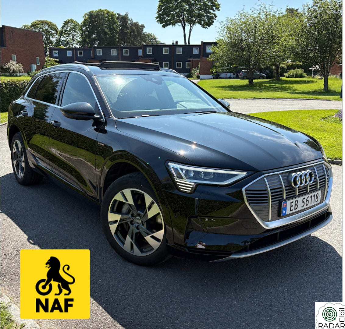 AUDI e-tron 55 Advanced Sport S-Line (strøken, godt utstyrt, lav km)